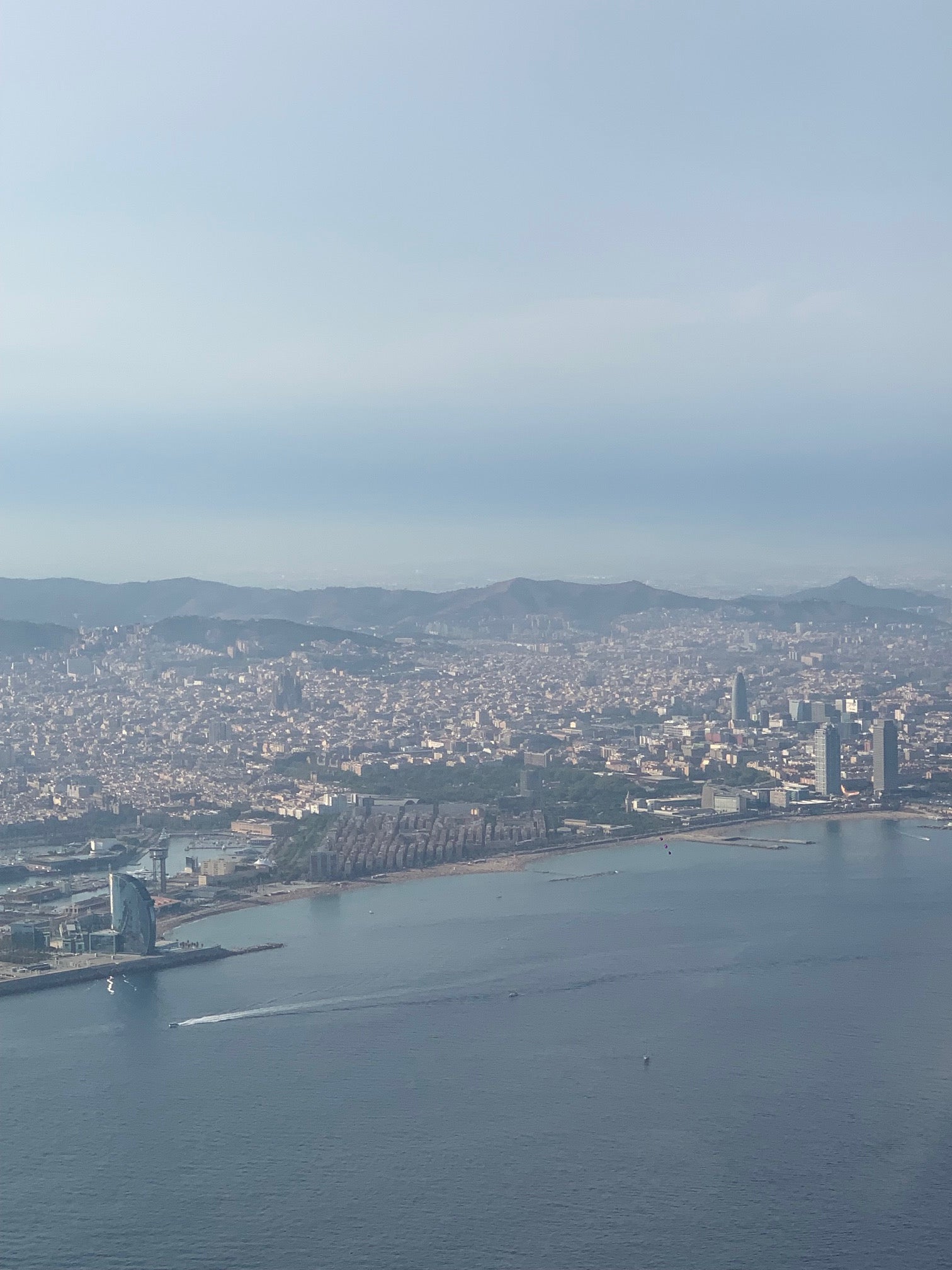 Barcelona in August from above