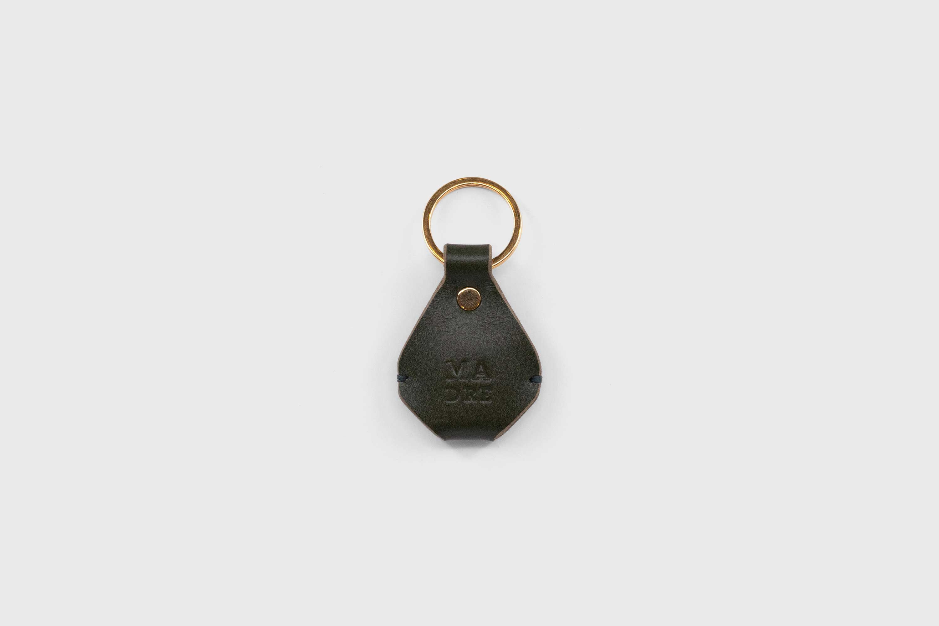 AirTag Leather Key Ring Holder Case Marine Blue Vegetable Tanned Design Manuel Dreesmann Atelier Madre Barcelona