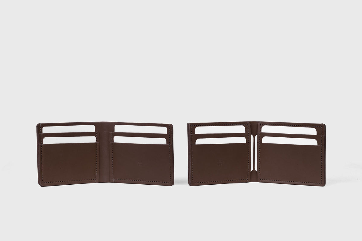 Bifold Wallet Horizontal 6 Slots Chocolate Brown Colour Leather Atelier Madre Manuel Dreesmann Barcelona Spain 3