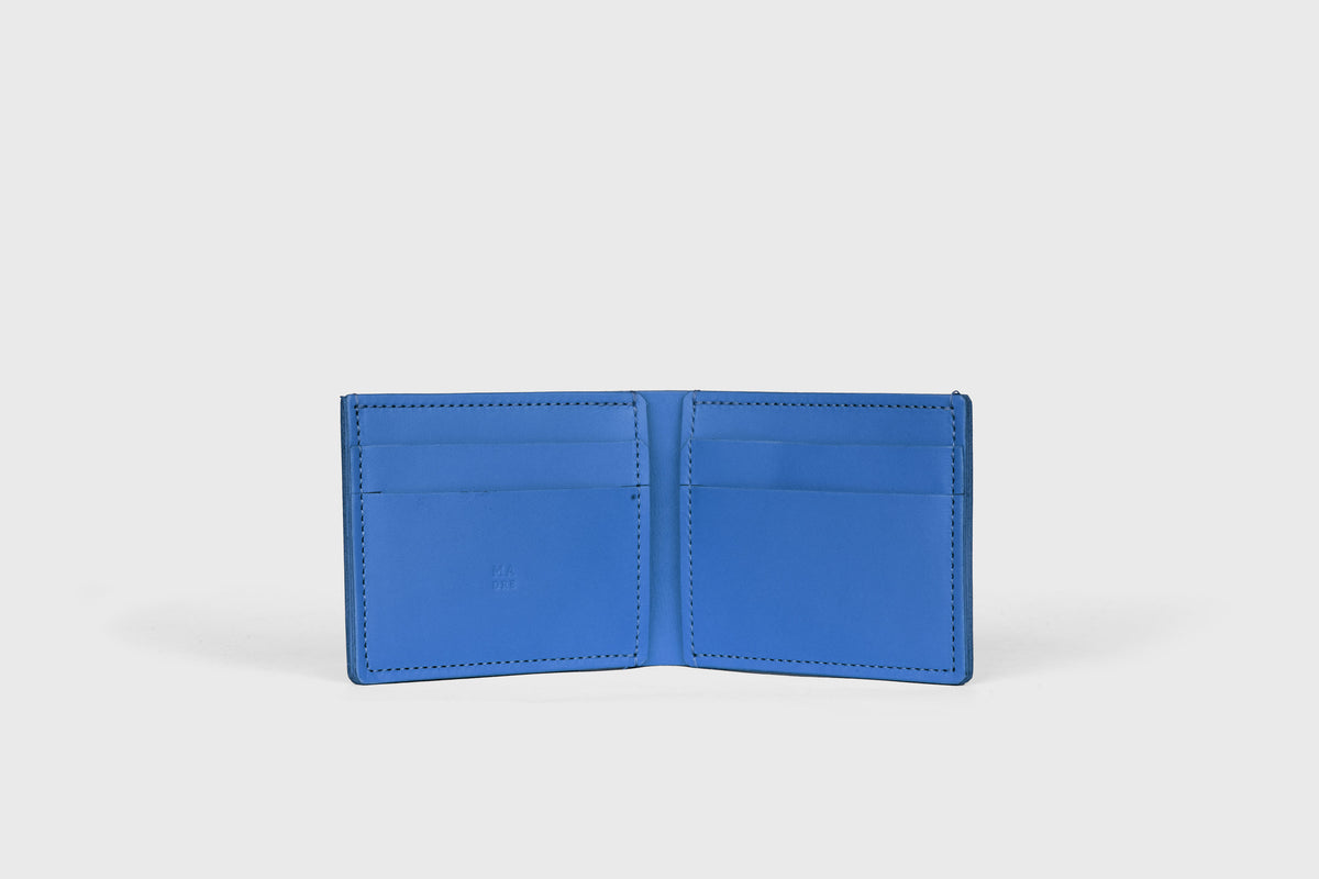 Bifold Wallet Horizontal 6 Slots Royal Blue Leather Atelier Madre Manuel Dreesmann Barcelona Spain 2