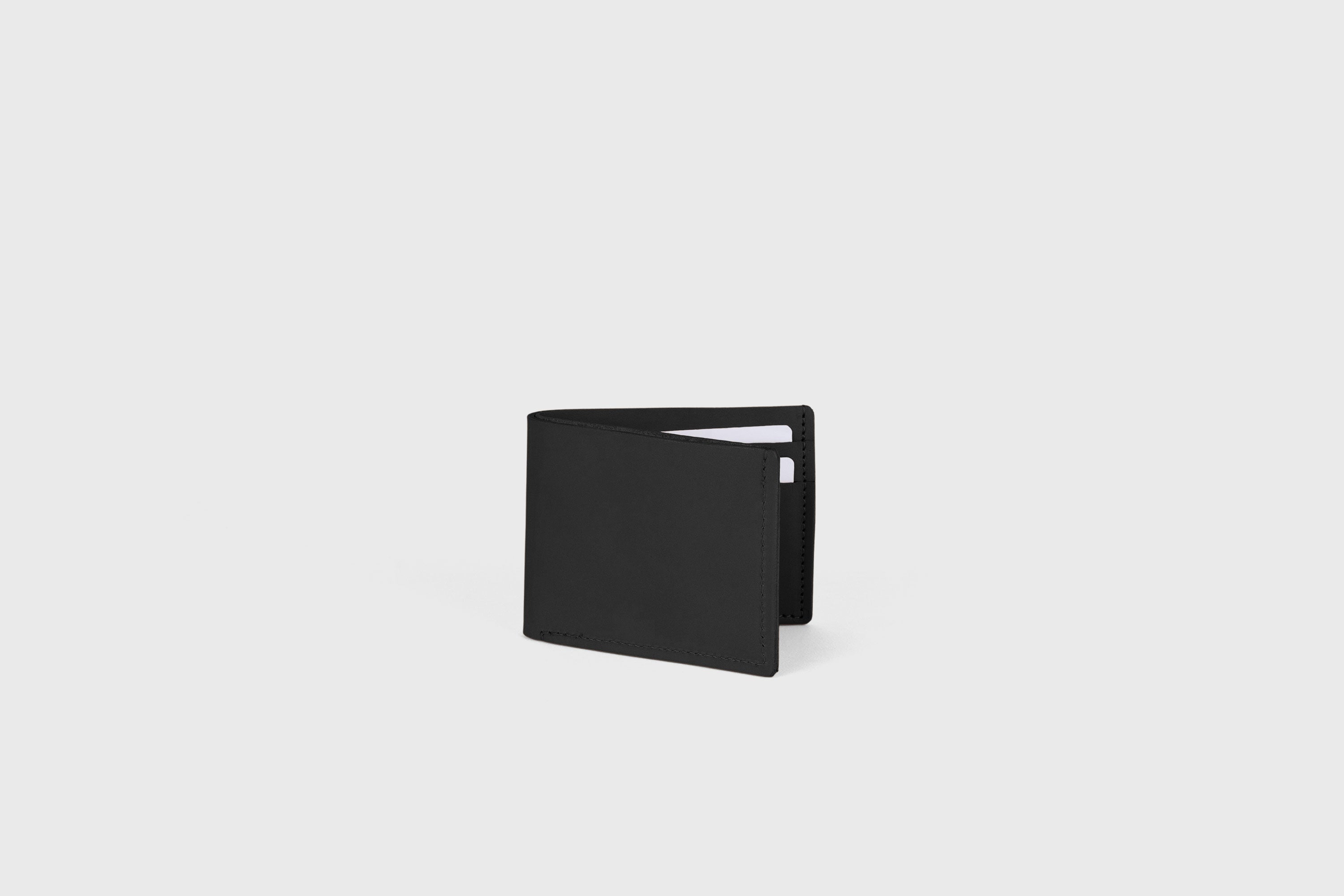 Bifold Wallet Premium Leather Black Color Card Holder Coin Pocket Minimalist Design Atelier Madre Manuel Dreesmann Barcelona Spain