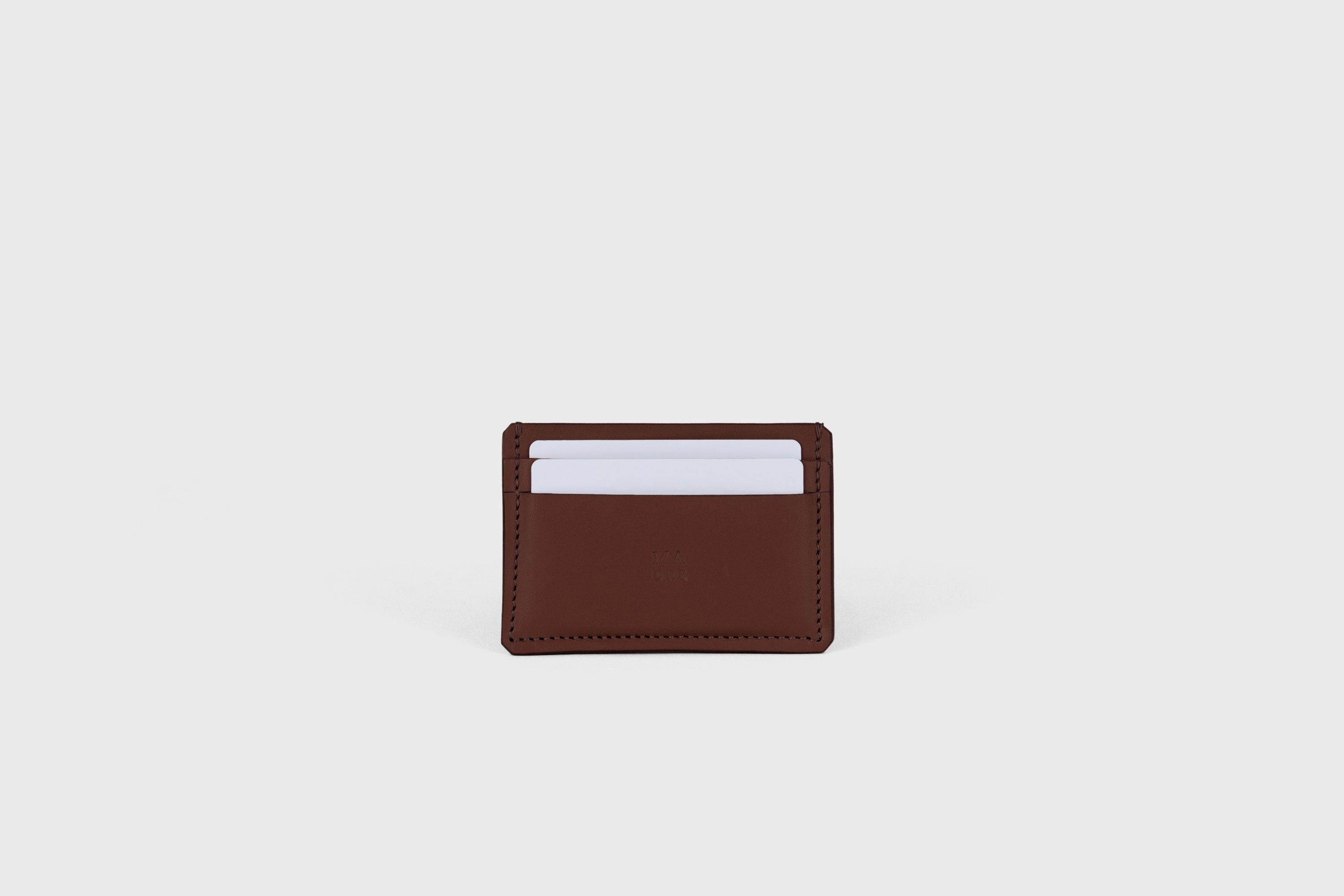 Card Wallet Premium Leather Dark Brown Color Slim Minimalist Design Atelier Madre Manuel Dreesmann Barcelona Spain