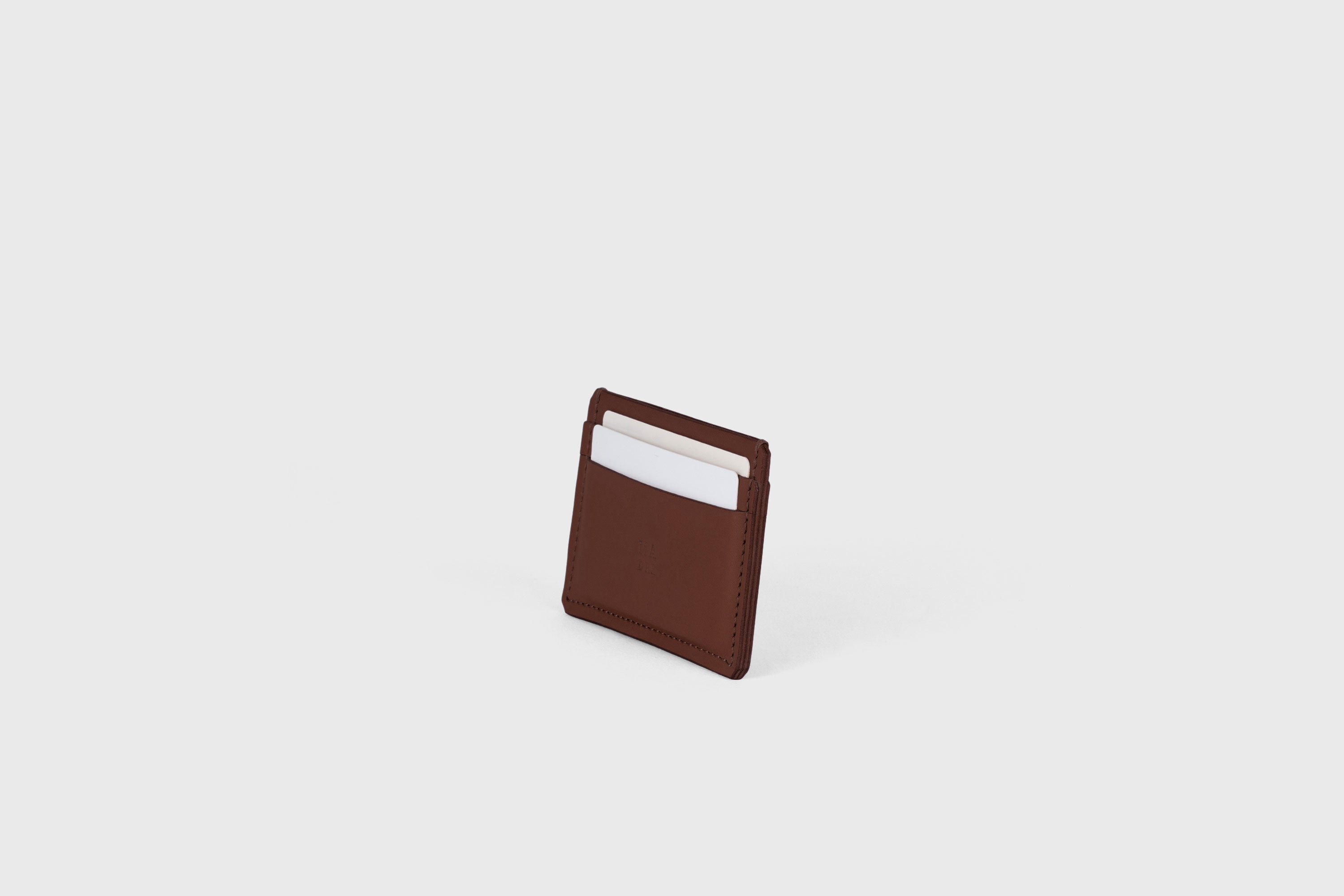 Card Wallet Premium Leather Dark Brown Color Slim Minimalist Design Atelier Madre Manuel Dreesmann Barcelona Spain