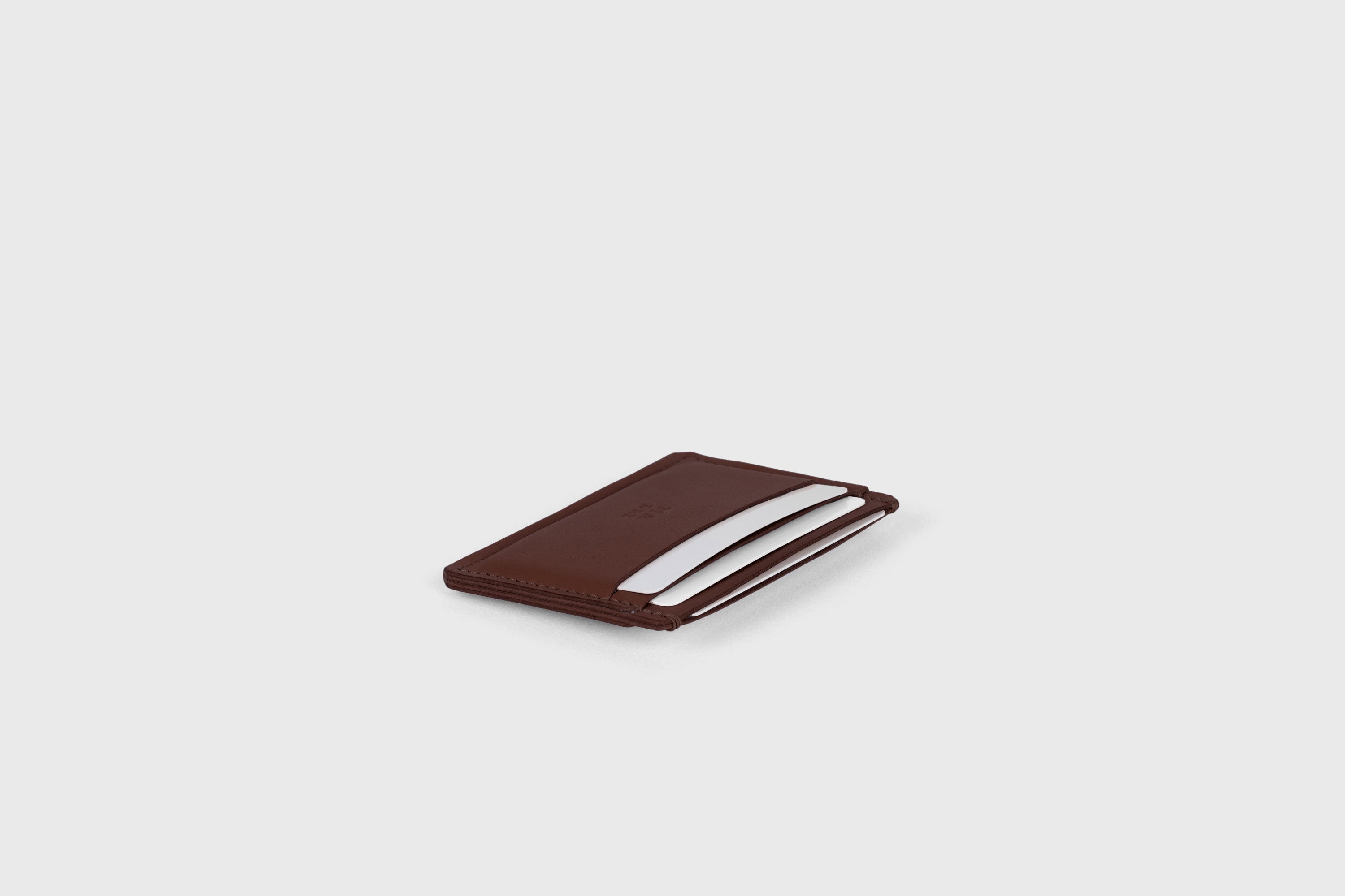 Card Wallet Premium Leather Dark Brown Color Slim Minimalist Design Atelier Madre Manuel Dreesmann Barcelona Spain
