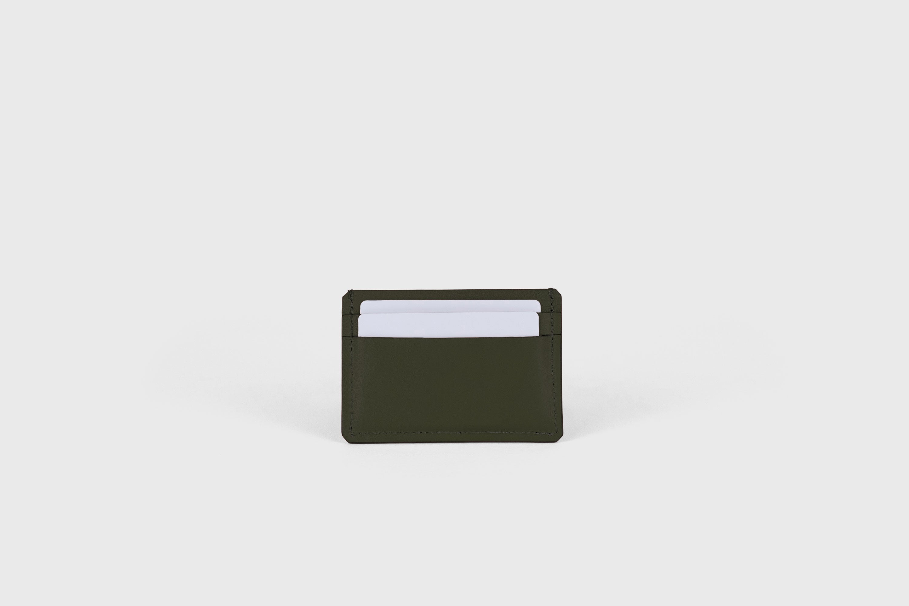 Card Wallet Premium Leather Olive Green Color Slim Minimalist Design Atelier Madre Manuel Dreesmann Barcelona Spain