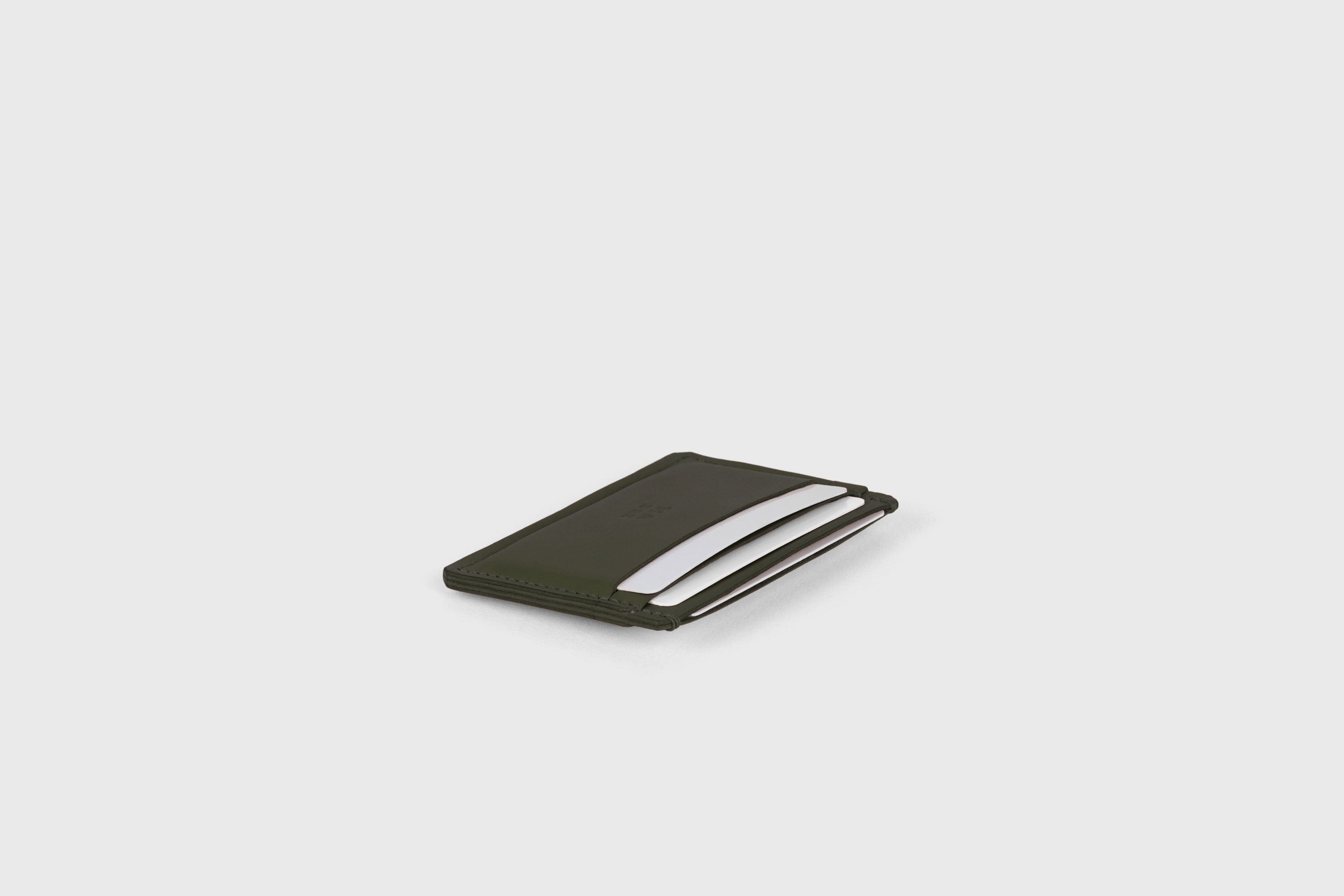 Card Wallet Premium Leather Olive Green Color Slim Minimalist Design Atelier Madre Manuel Dreesmann Barcelona Spain