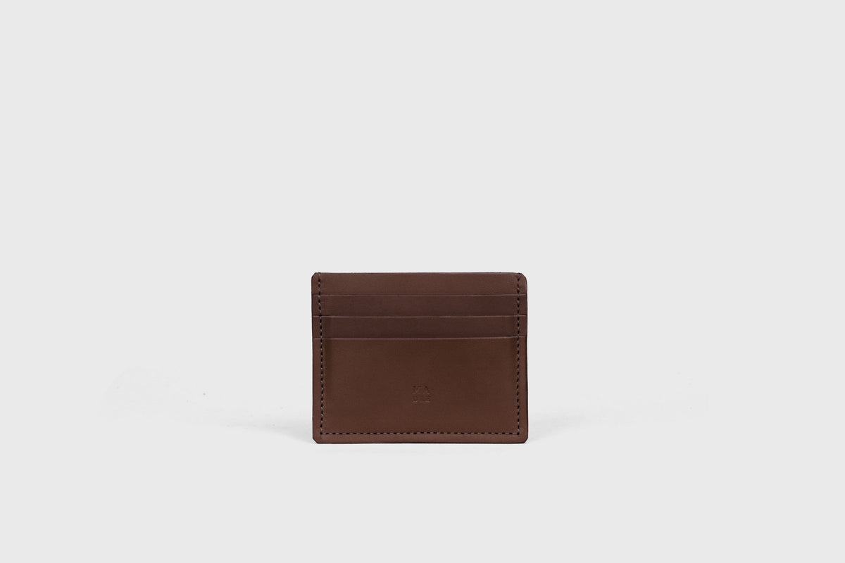 Credit Card Wallet 6 Slots Chocolate Brown Leather Atelier Madre Manuel Dreesmann Barcelona Spain 2