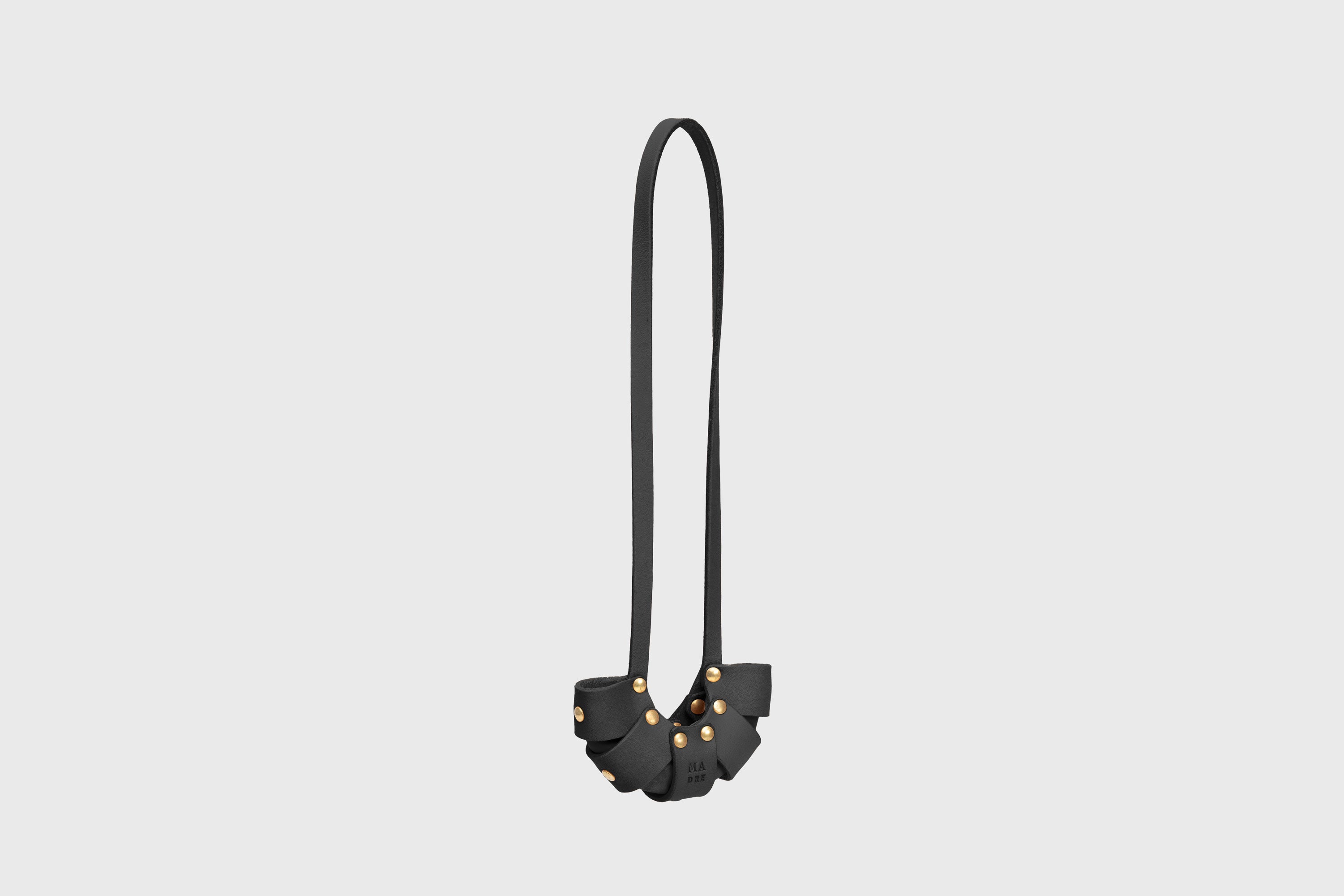 Black Color Leather Croissant Bag Charm Minimal Premium Design Atelier Madre Manuel Dreesmann Barcelona Spain