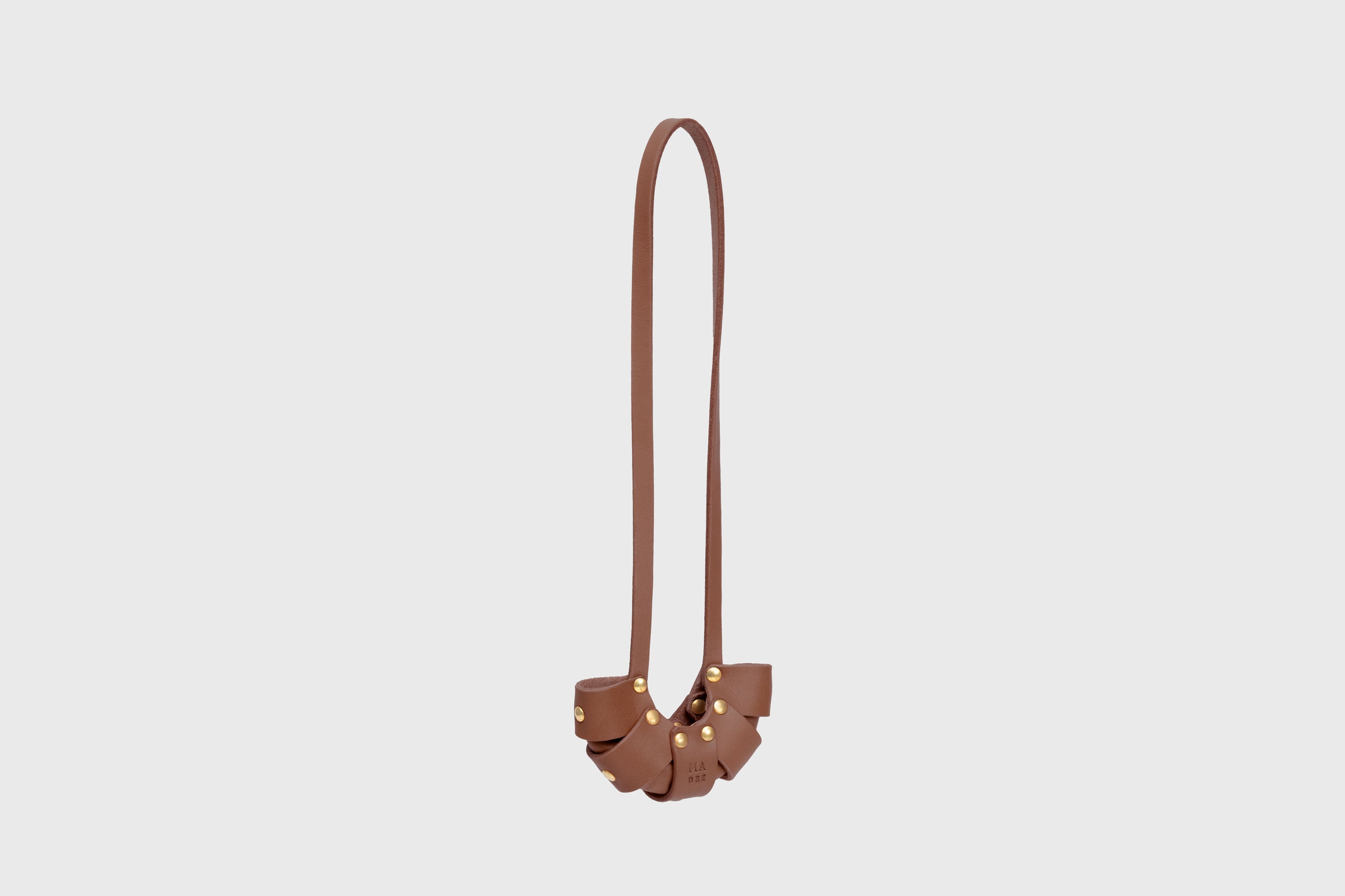 Dark Brown Color Leather Croissant Bag Charm Minimal Premium Design Atelier Madre Manuel Dreesmann Barcelona Spain