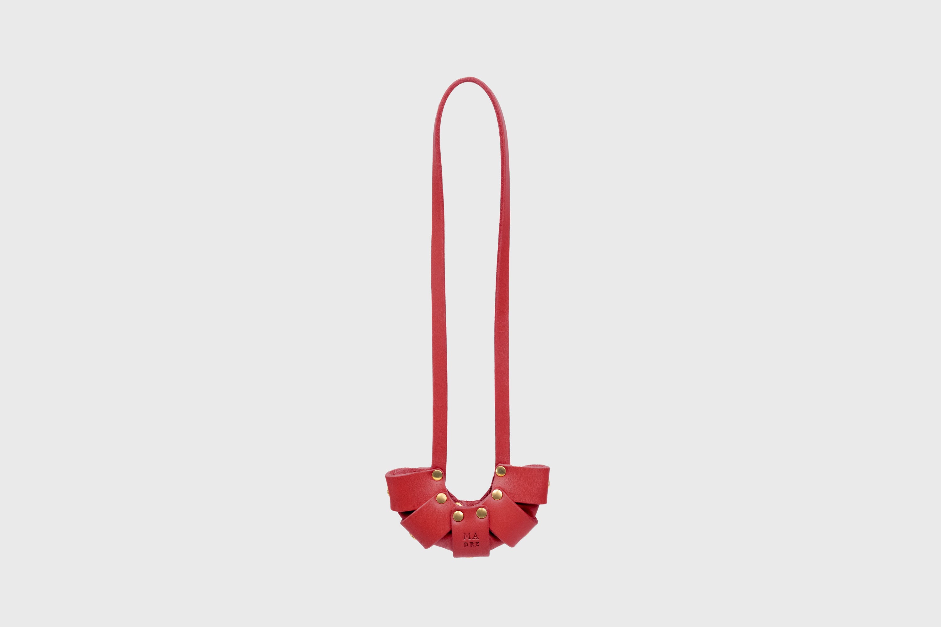 Red Color Leather Croissant Bag Charm Minimal Premium Design Atelier Madre Manuel Dreesmann Barcelona Spain