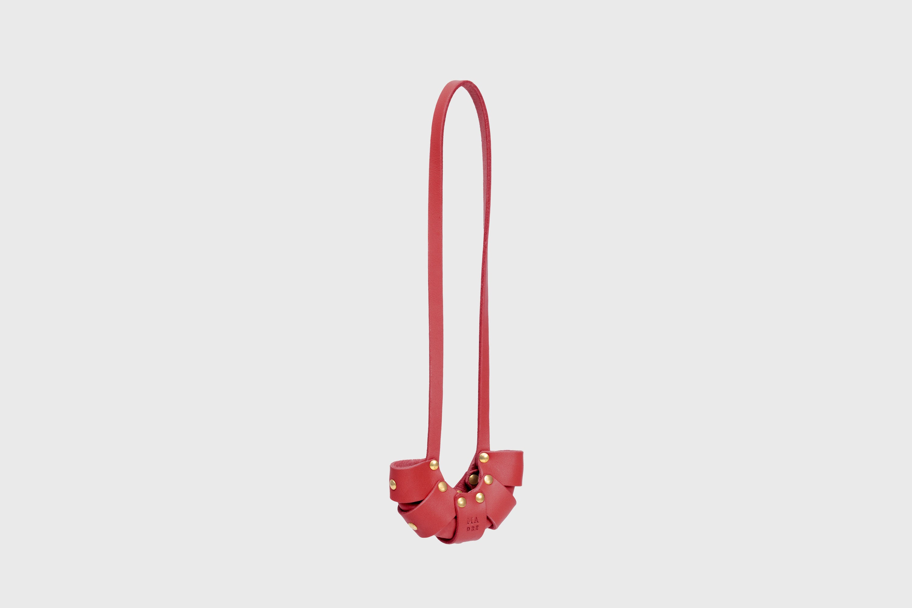 Red Color Leather Croissant Bag Charm Minimal Premium Design Atelier Madre Manuel Dreesmann Barcelona Spain