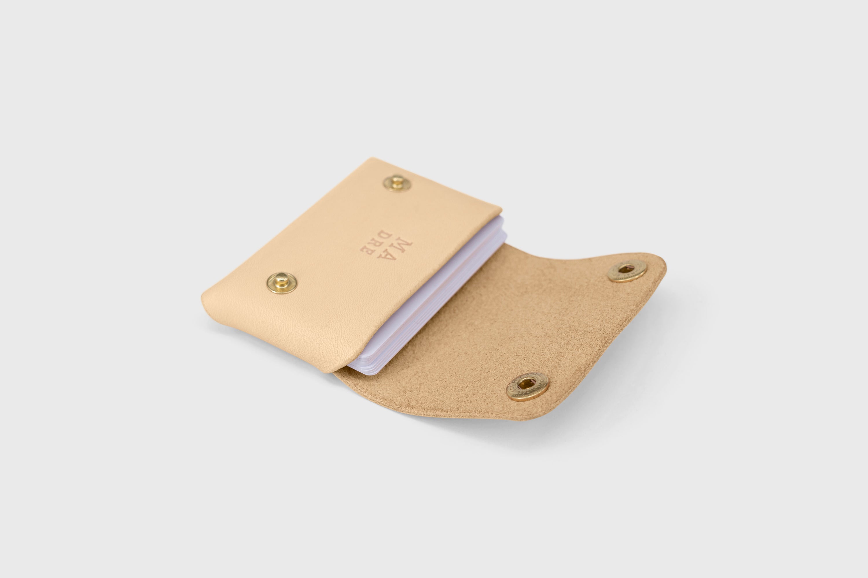 Leather Card Holder with Snap Buttons