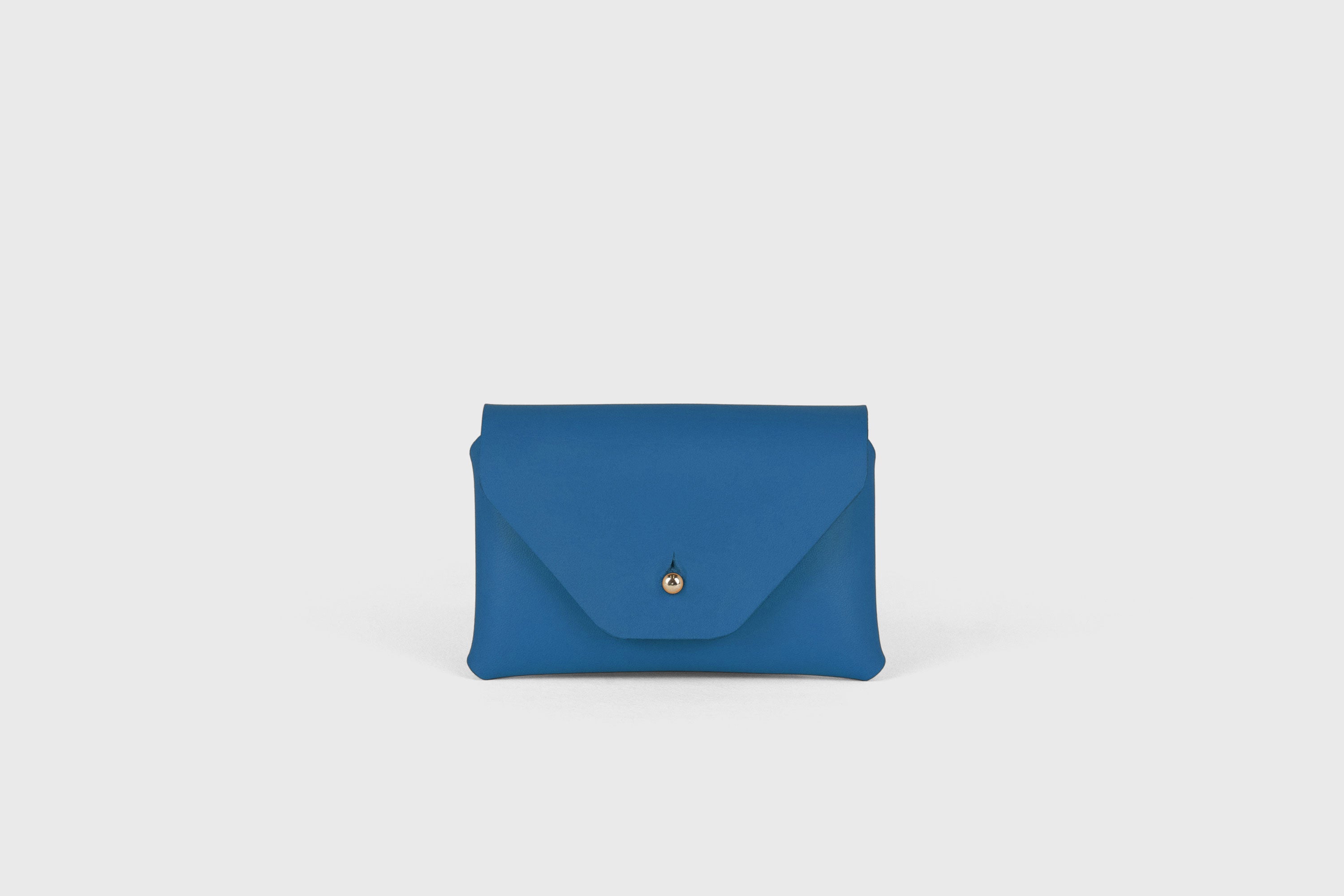 Envelope Card Wallet Premium Leather Royal Blue Color Small Minimalist Design Atelier Madre Manuel Dreesmann Barcelona Spain