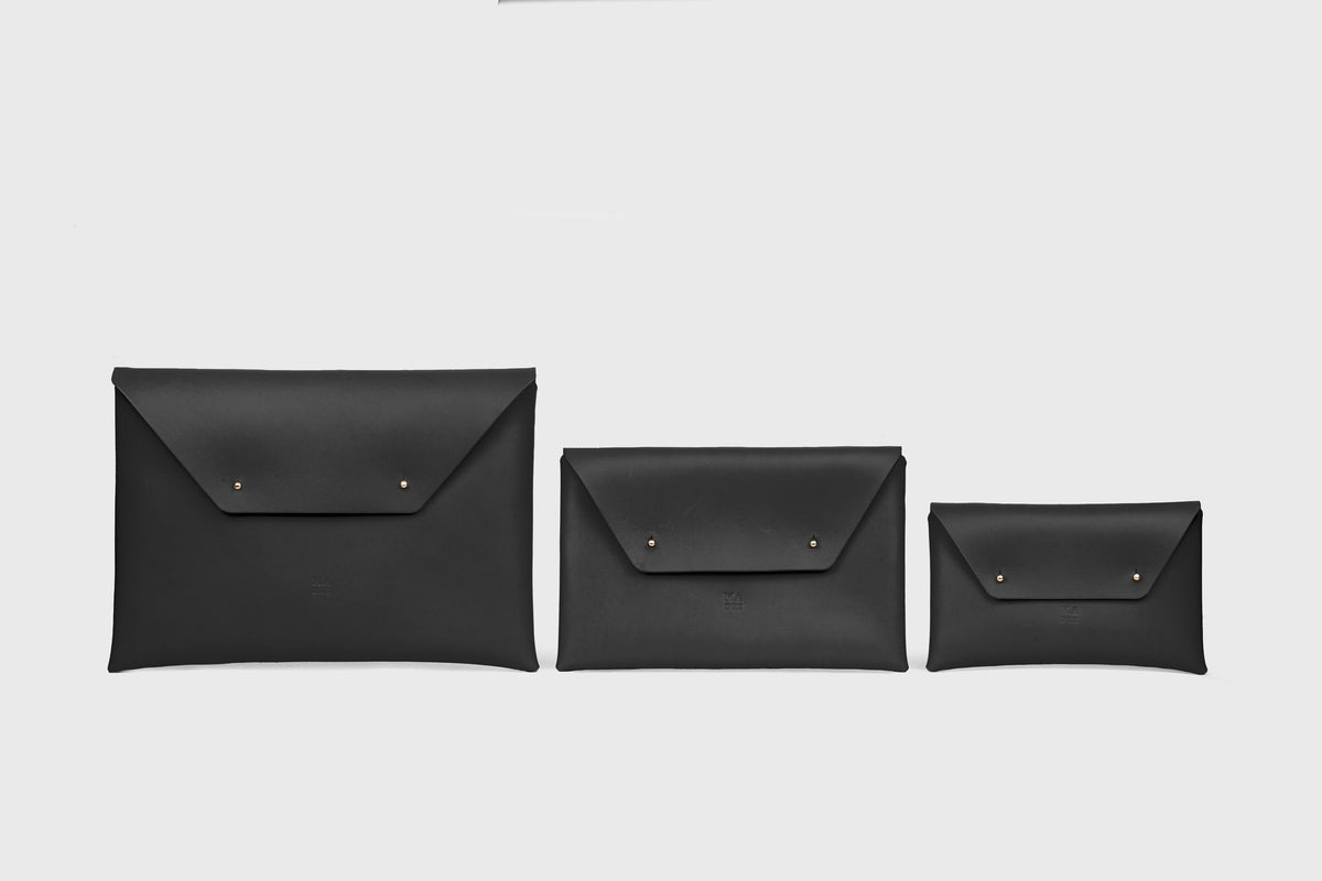 Envelope Clutch Big Black Leather Atelier Madre Manuel Dreesmann 15