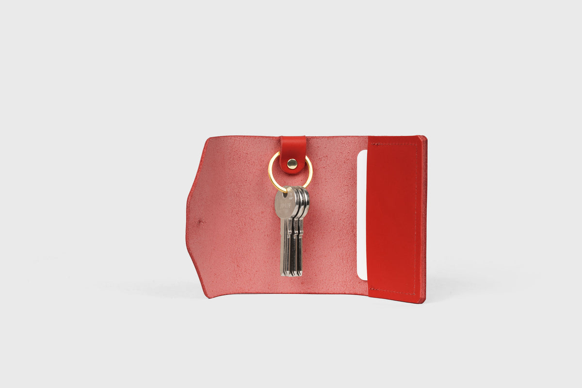 Key And Card Wallet Leather Red Atelier Madre Manuel Dreesmann Barcelona Spain 2