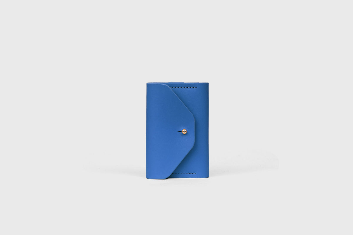 Key And Card Wallet Leather Royal Blue Atelier Madre Manuel Dreesmann Barcelona Spain 1