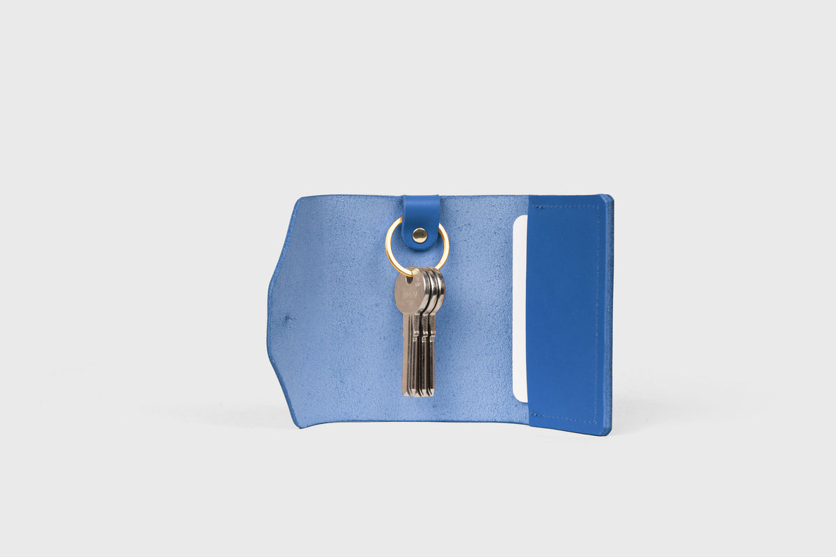 Key And Card Wallet Leather Royal Blue Atelier Madre Manuel Dreesmann Barcelona Spain 2