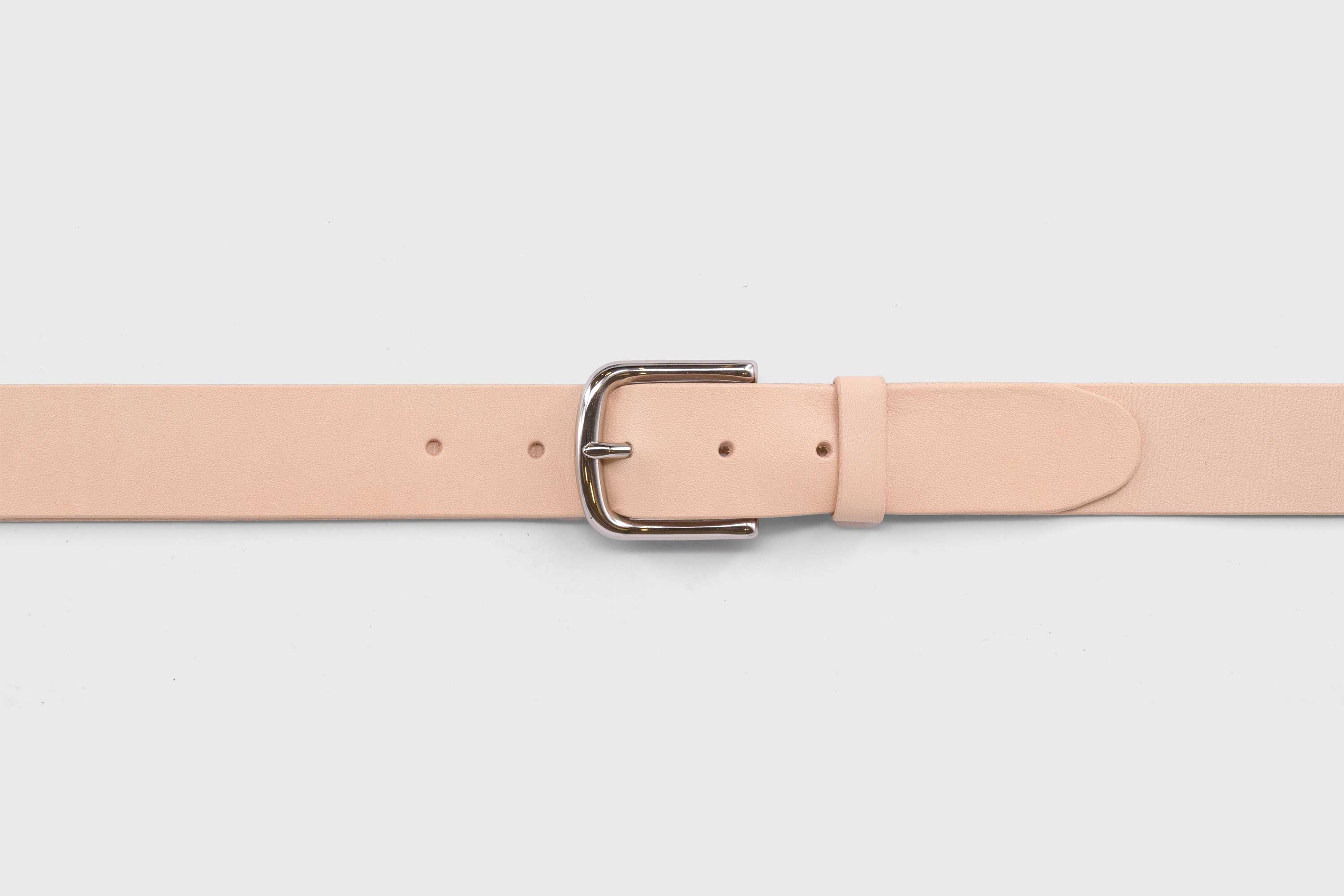 Leather Belt Anto Nickel PVD Coated Buckle Natural vegetable tanned full grain leather Minimalist Design Atelier Madre Manuel Dreesmann Barcelona