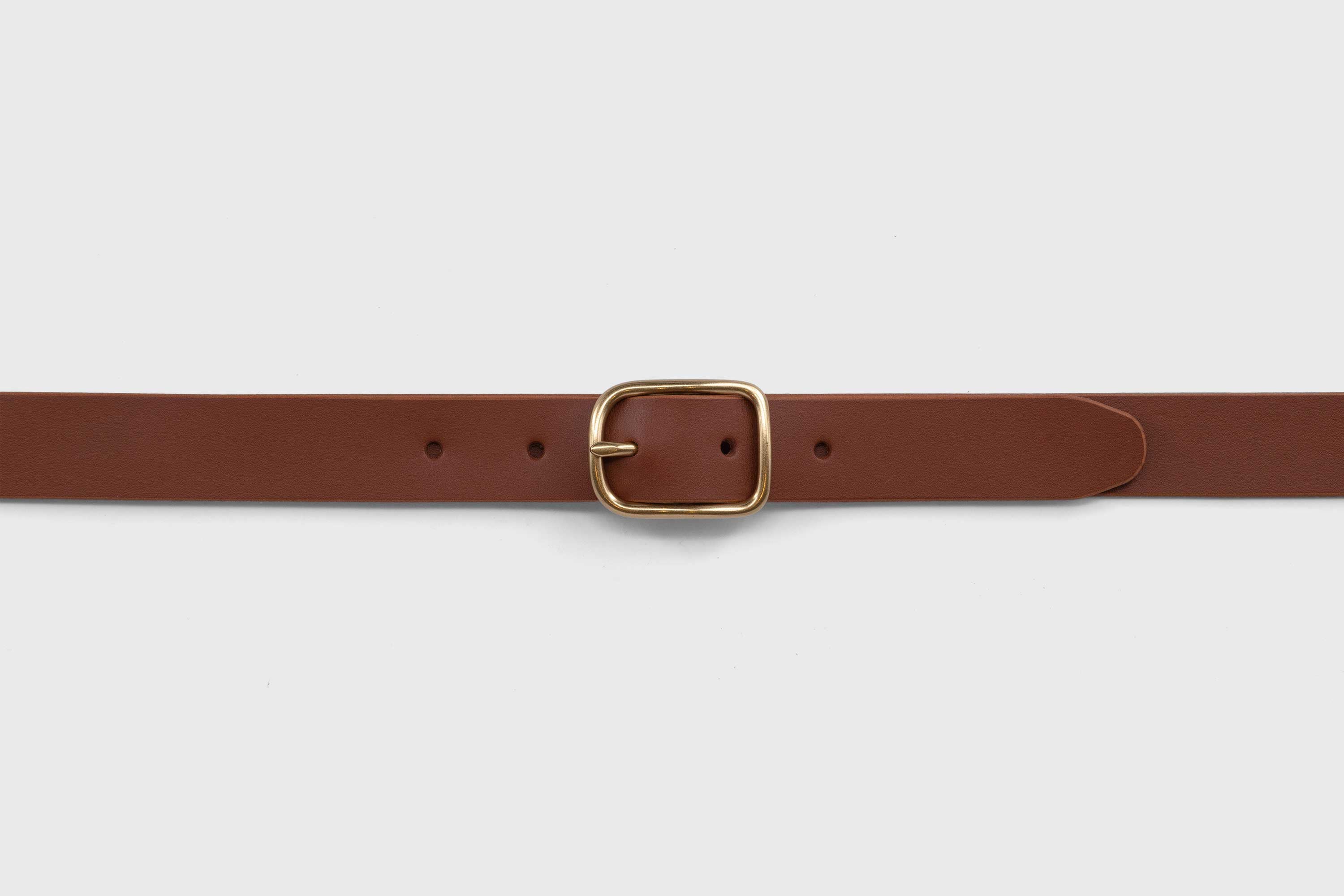 Leather Belt Small Rio Solid Brass Buckle Dark Brown vegetable tanned full grain leather Minimalist Design Atelier Madre Manuel Dreesmann Barcelona