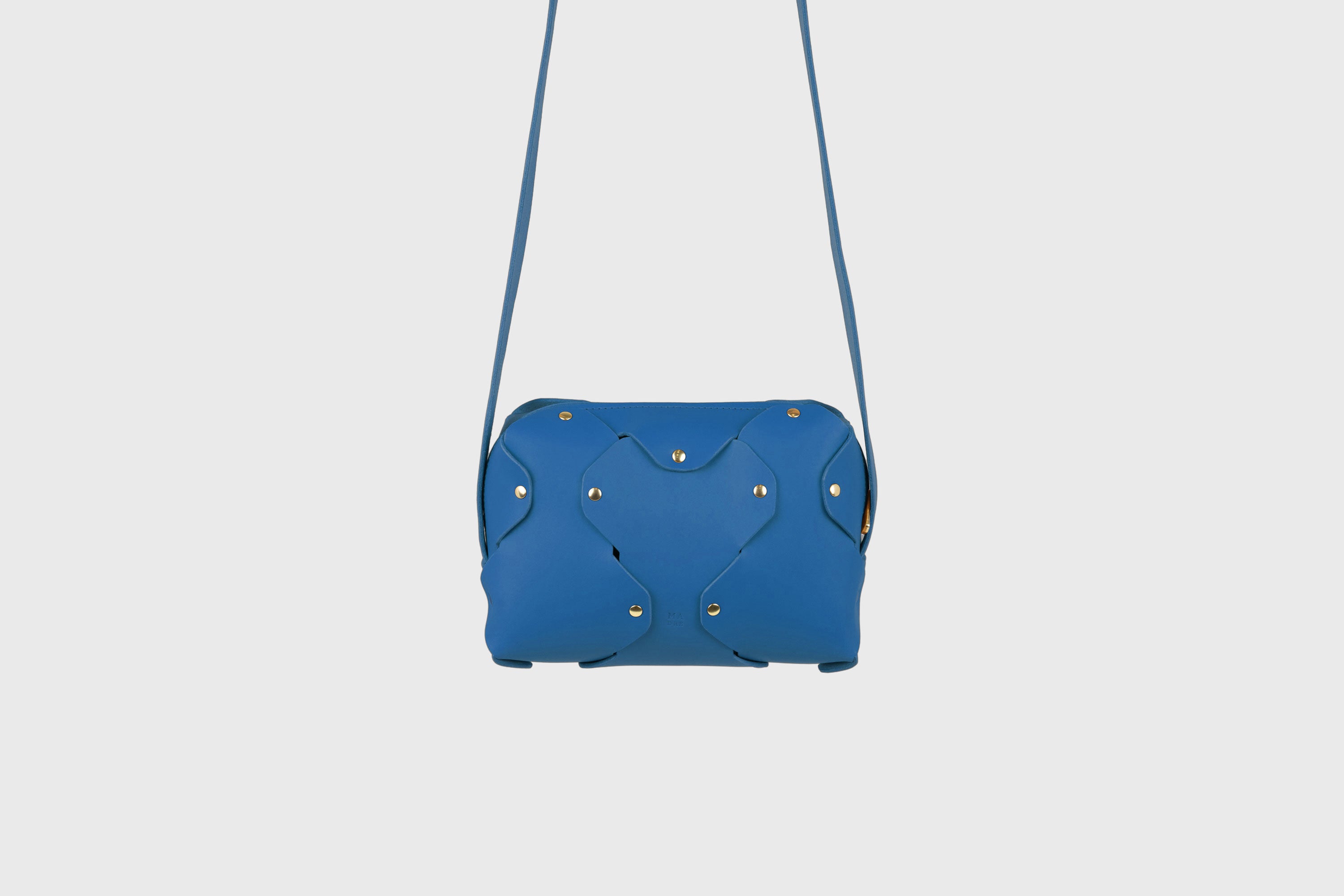 Marlin Leather Bag Royal Blue Color Premium Quality Minimalist Design Atelier Madre Manuel Dreesmann Barcelona Spain