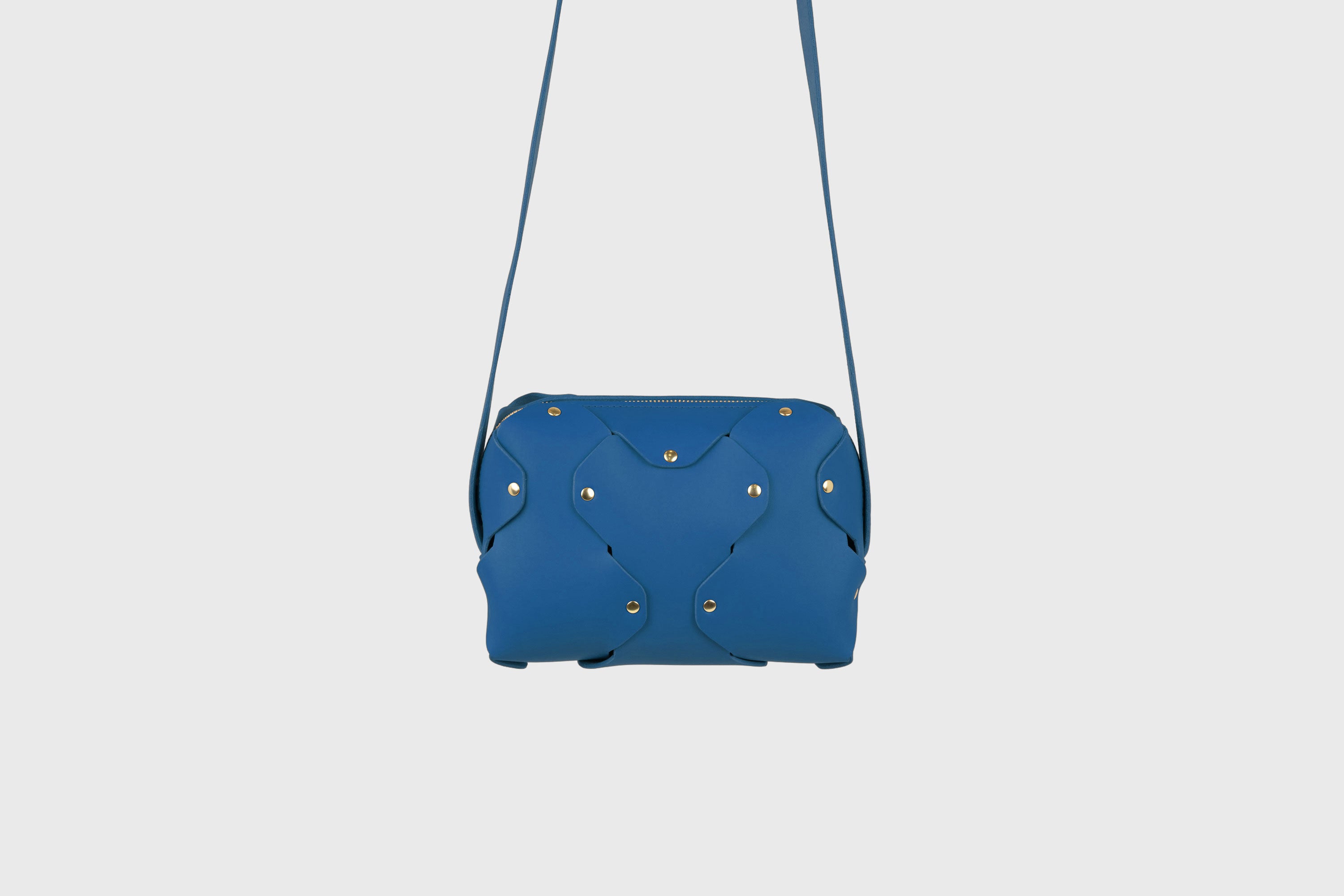 Marlin Leather Bag Royal Blue Color Premium Quality Minimalist Design Atelier Madre Manuel Dreesmann Barcelona Spain