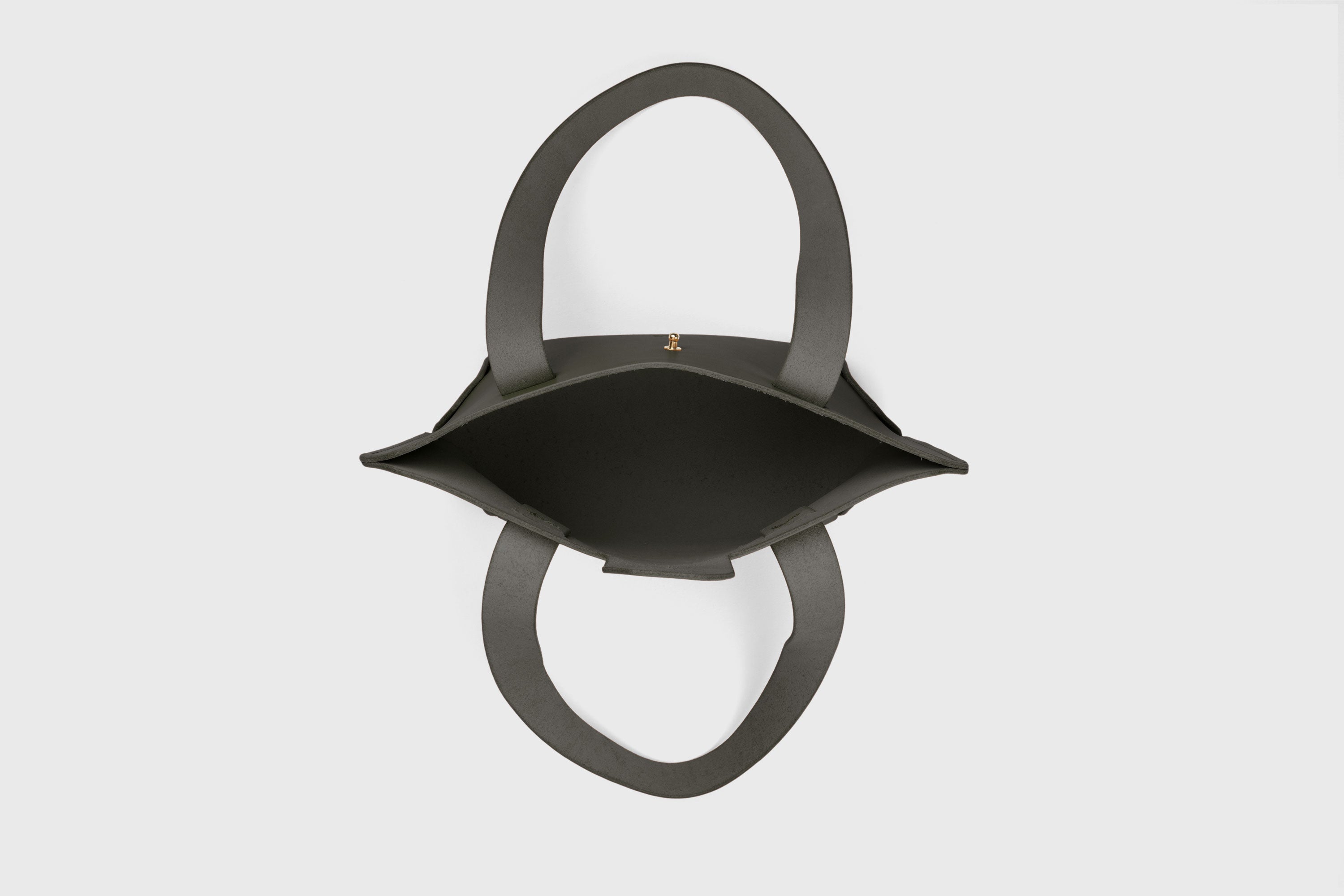 Medium Tote Bag Olive Green Color Leather Premium Quality Minimalist Modern Design Atelier Madre Manuel Dreesmann Barcelona Spain