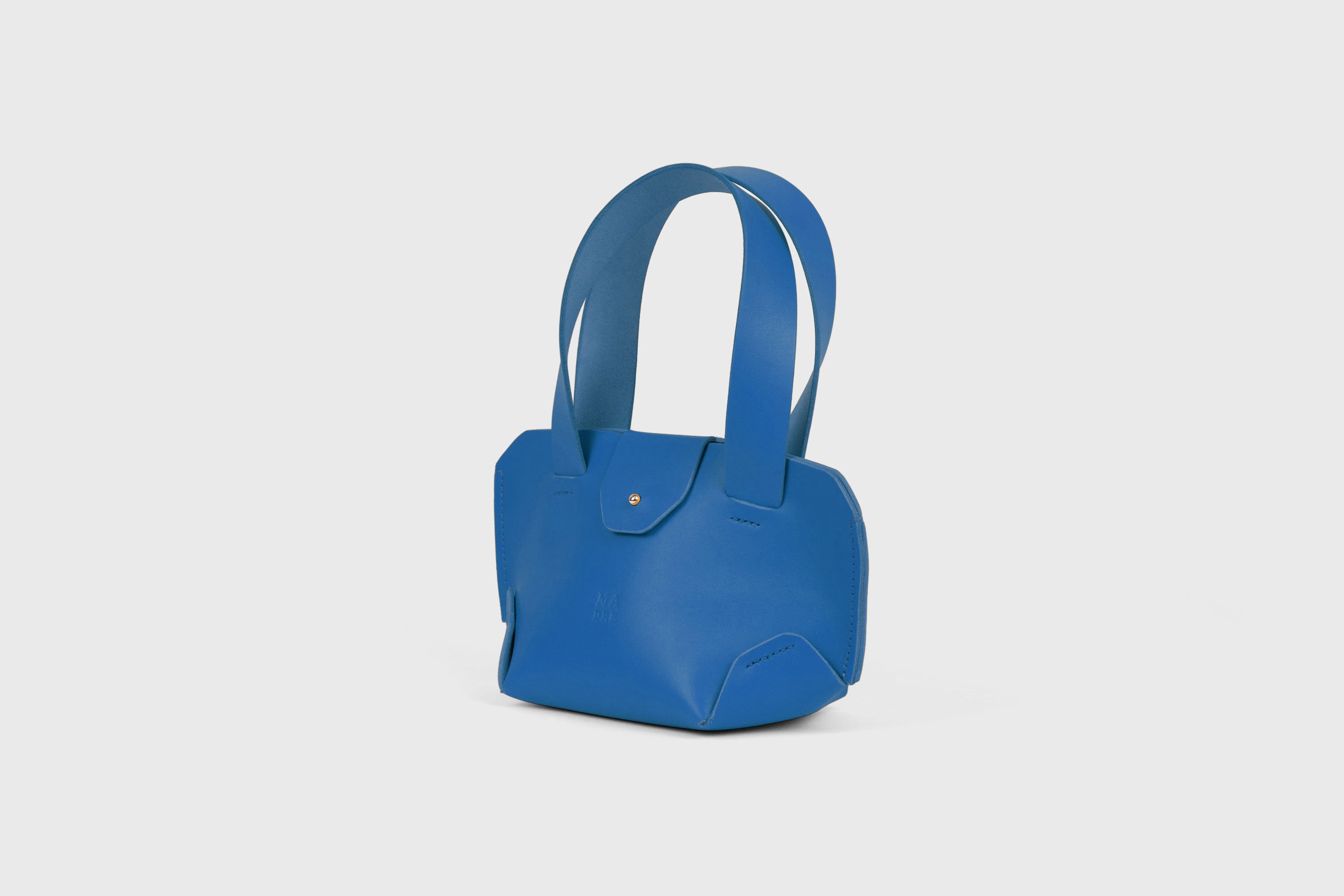 Mini Tote Bag Royal Blue Color Leather Handbag Small Modern Minimalist Design Premium Quality Atelier Madre Manuel Dreesmann Barcelona Spain