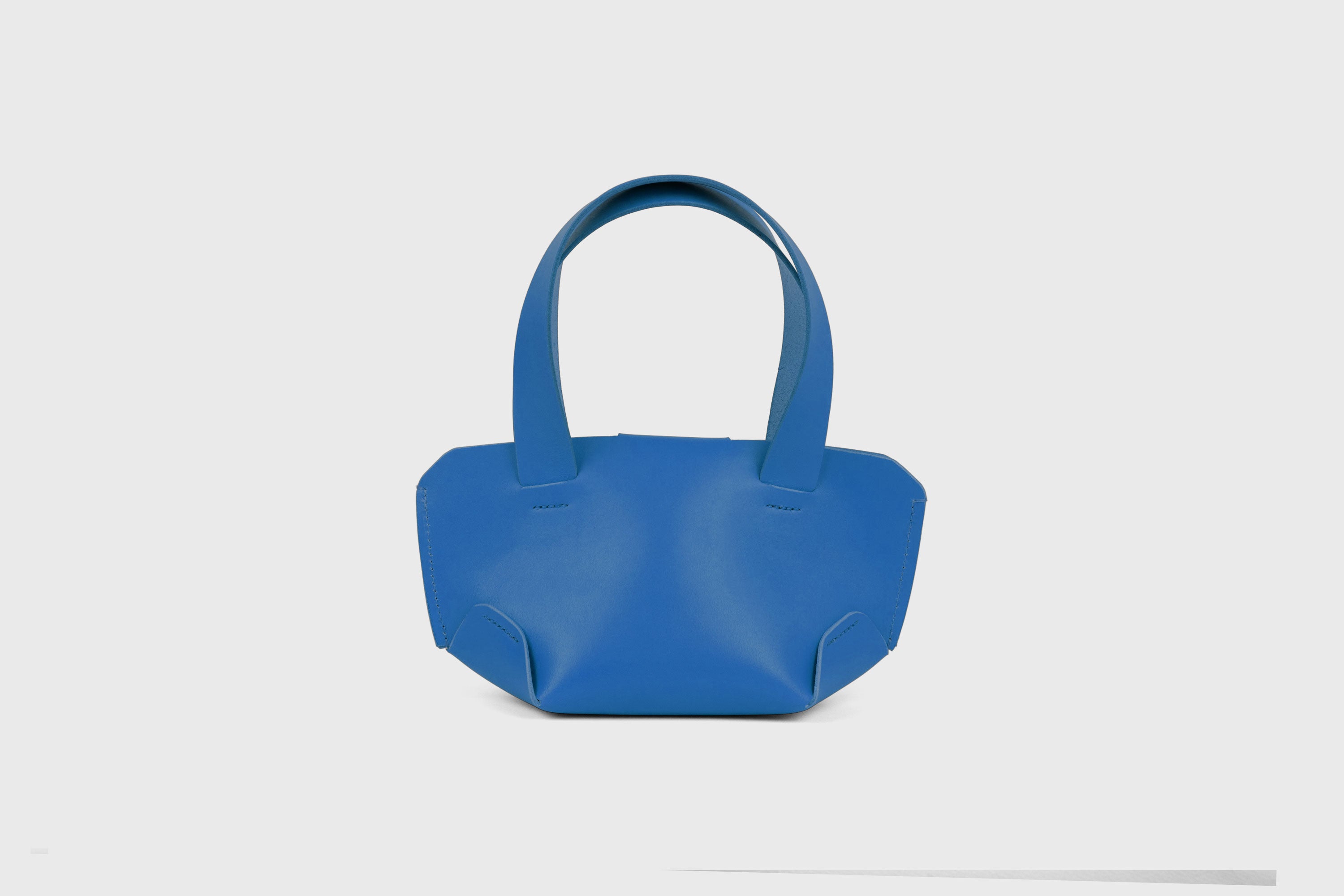 Mini Tote Bag Royal Blue Color Leather Handbag Small Modern Minimalist Design Premium Quality Atelier Madre Manuel Dreesmann Barcelona Spain