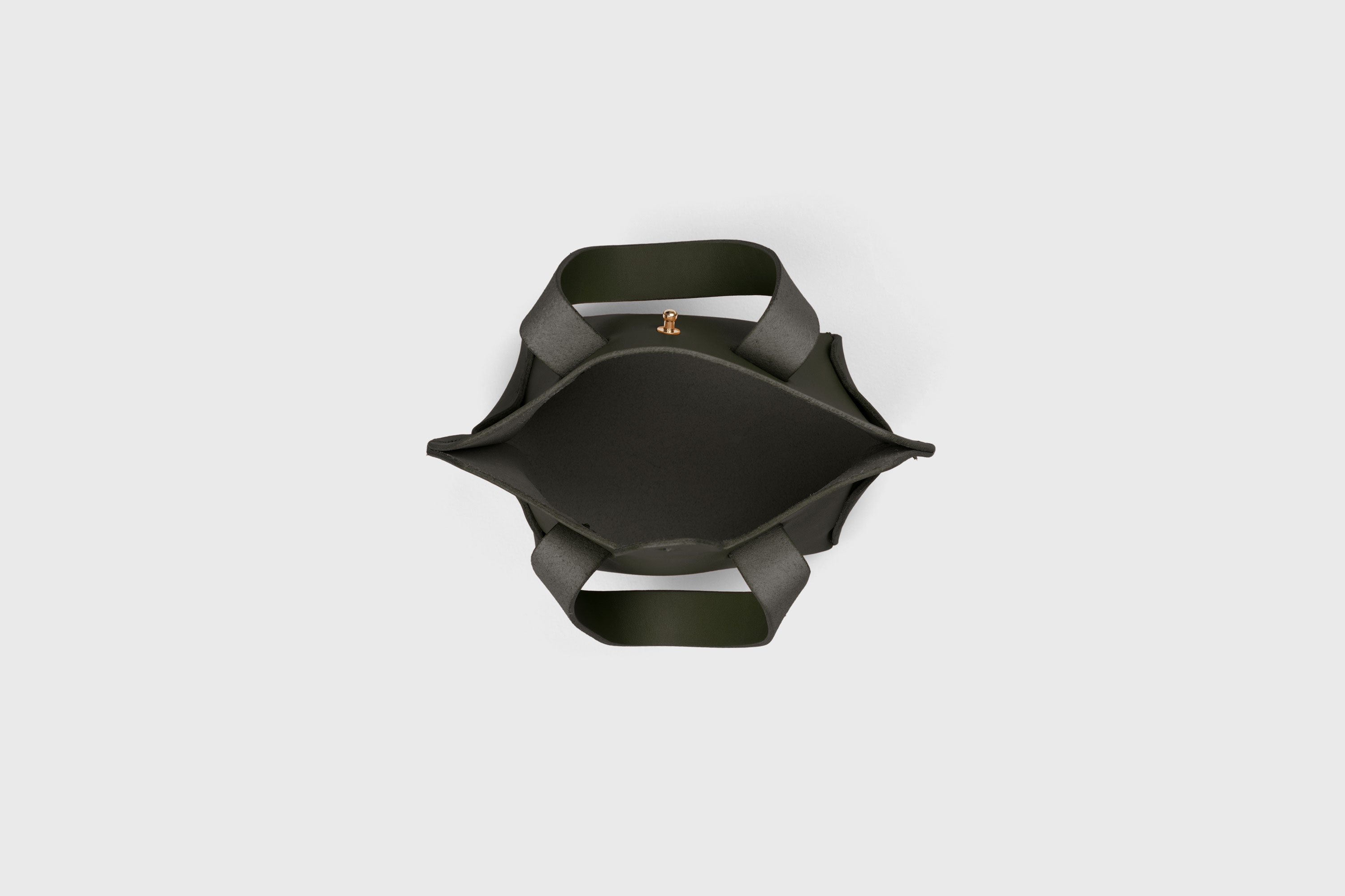 Nano Leather Tote Bag Olive Green Color Premium Quality Minimalist Design Atelier Madre Manuel Dreesmann Barcelona Spain