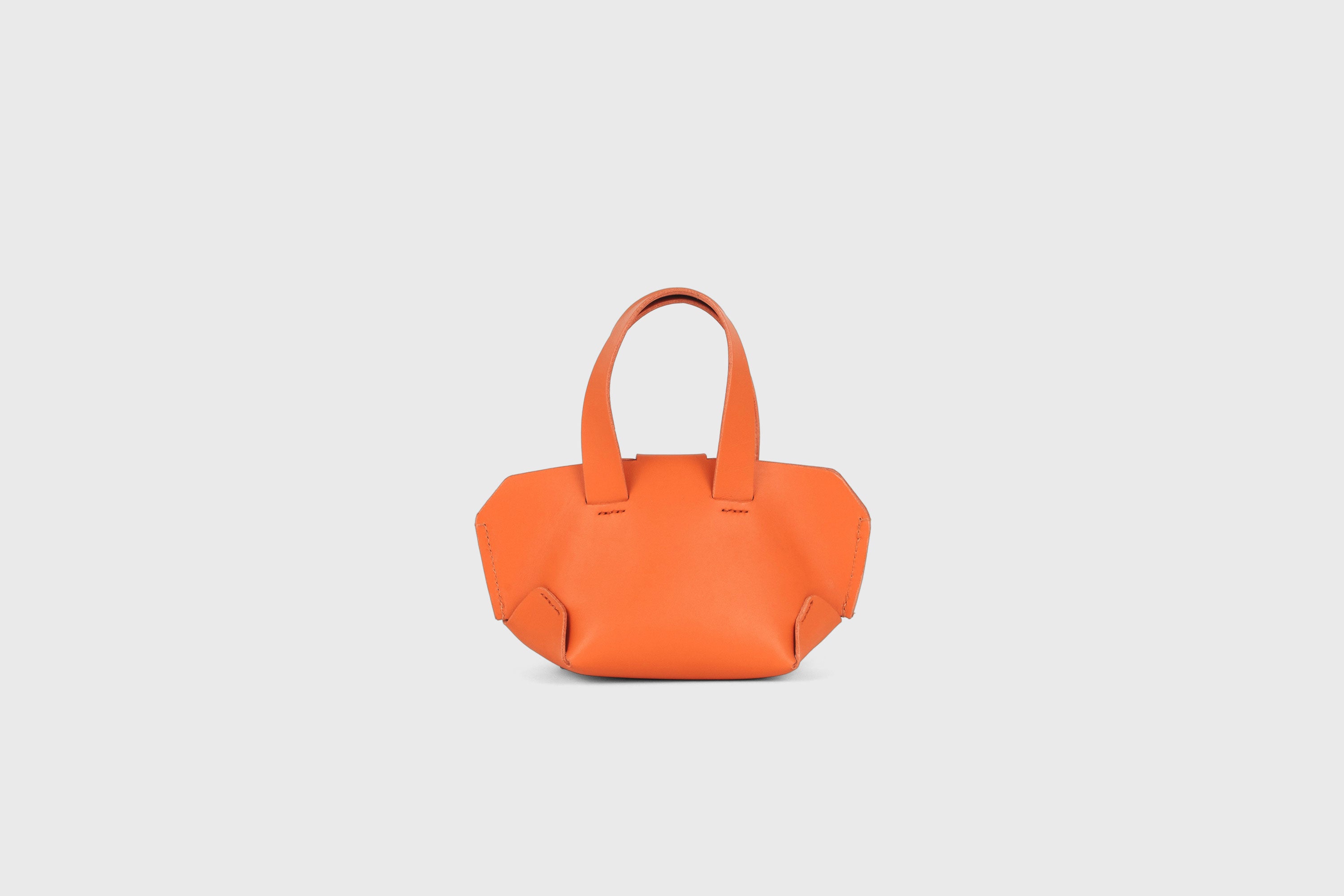 Nano Leather Tote Bag Orange Color Premium Quality Minimalist Design Atelier Madre Manuel Dreesmann Barcelona Spain