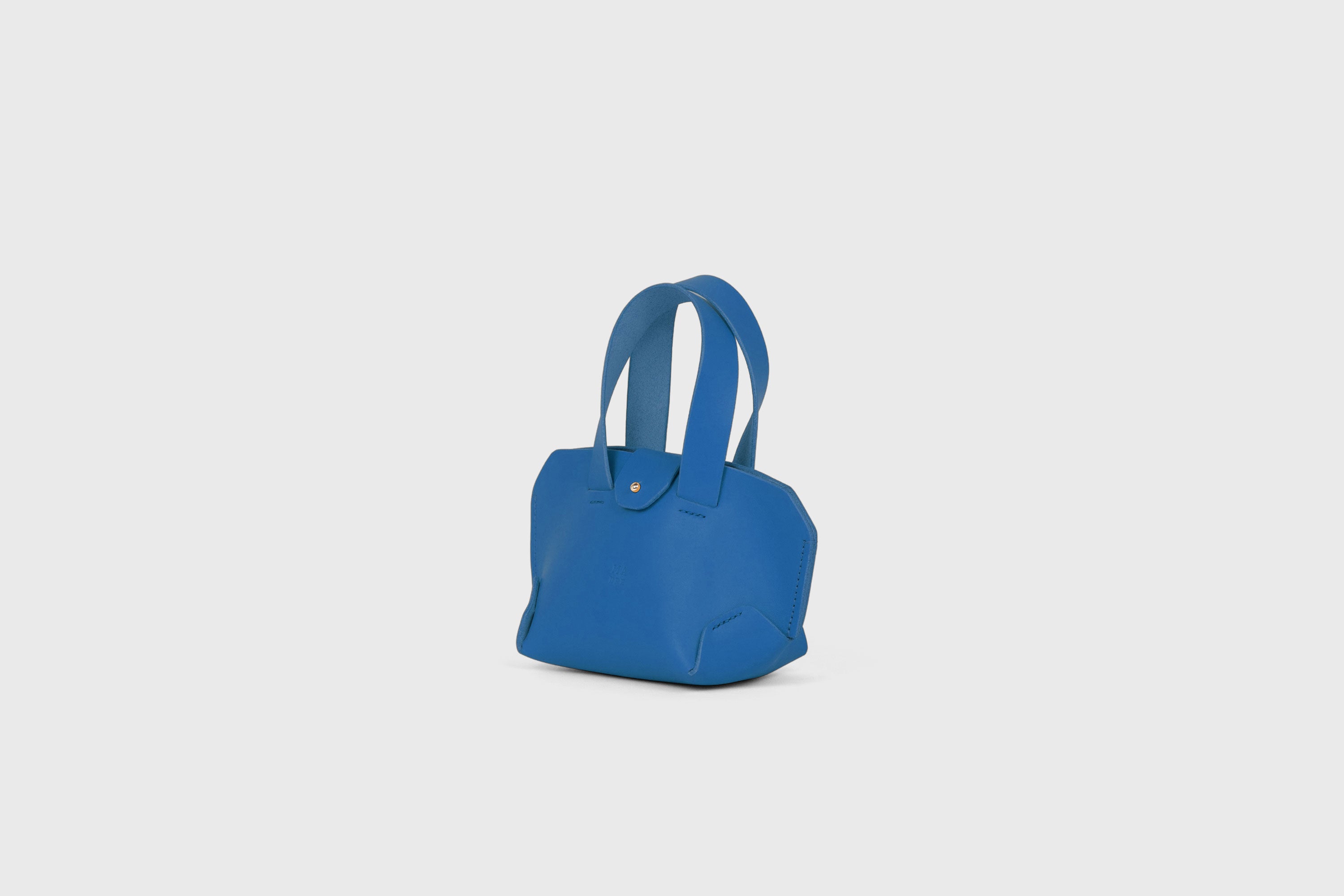 Nano Leather Tote Bag Royal Blue Color Premium Quality Minimalist Design Atelier Madre Manuel Dreesmann Barcelona Spain