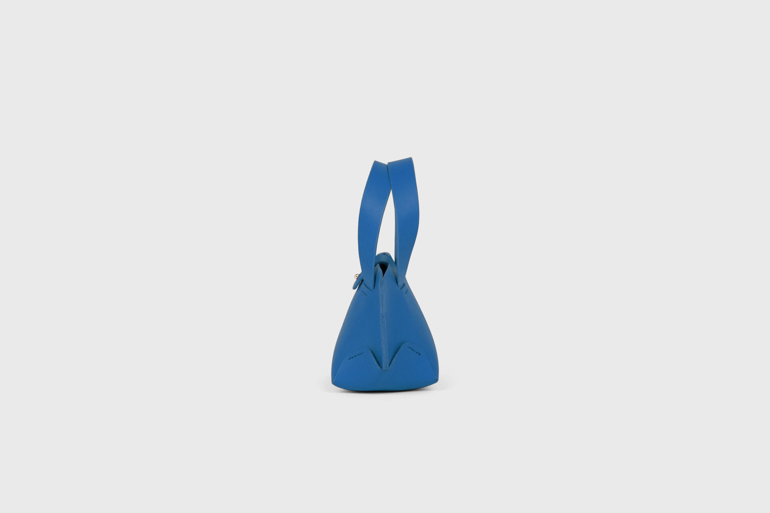 Nano Leather Tote Bag Royal Blue Color Premium Quality Minimalist Design Atelier Madre Manuel Dreesmann Barcelona Spain