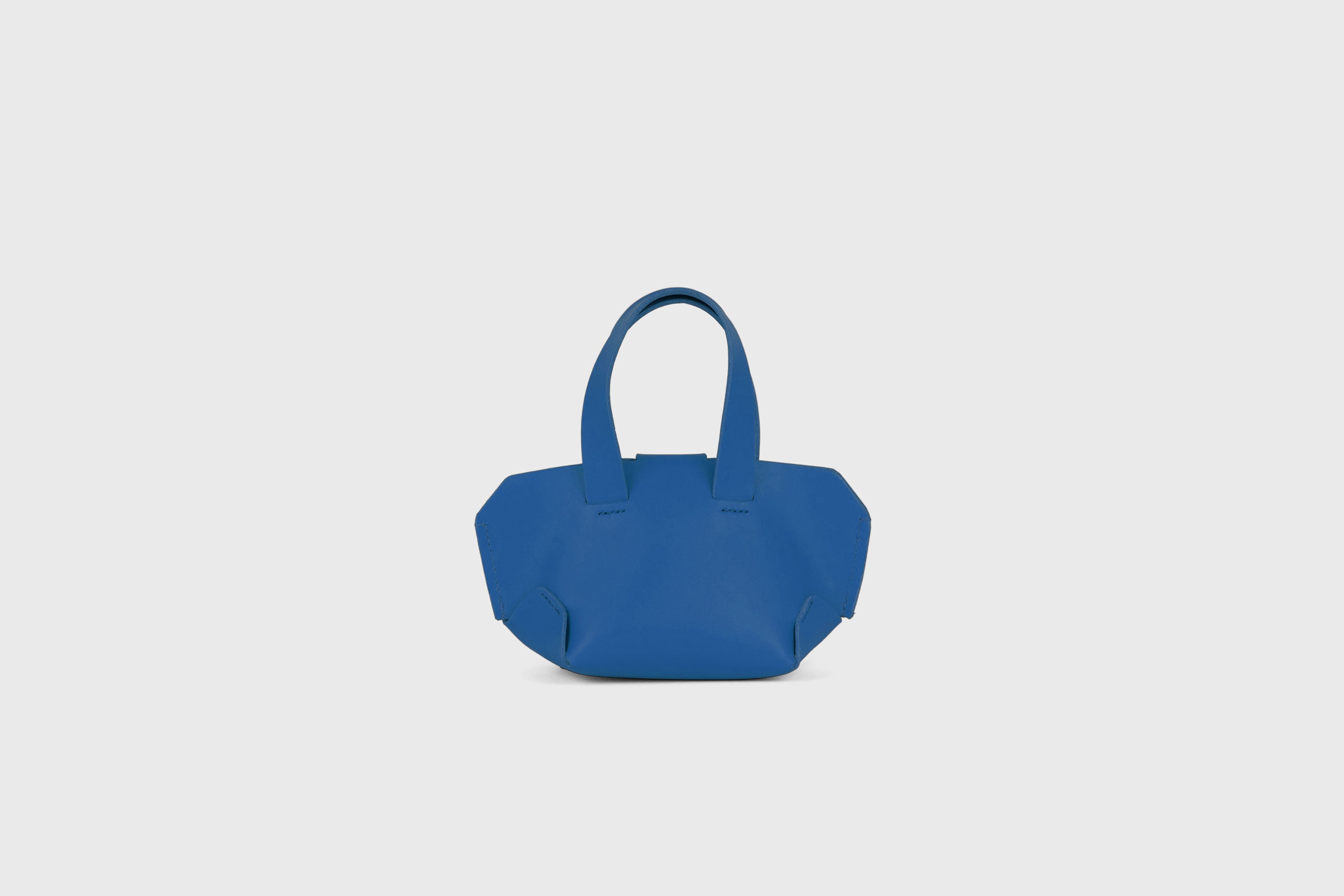 Nano Leather Tote Bag Royal Blue Color Premium Quality Minimalist Design Atelier Madre Manuel Dreesmann Barcelona Spain