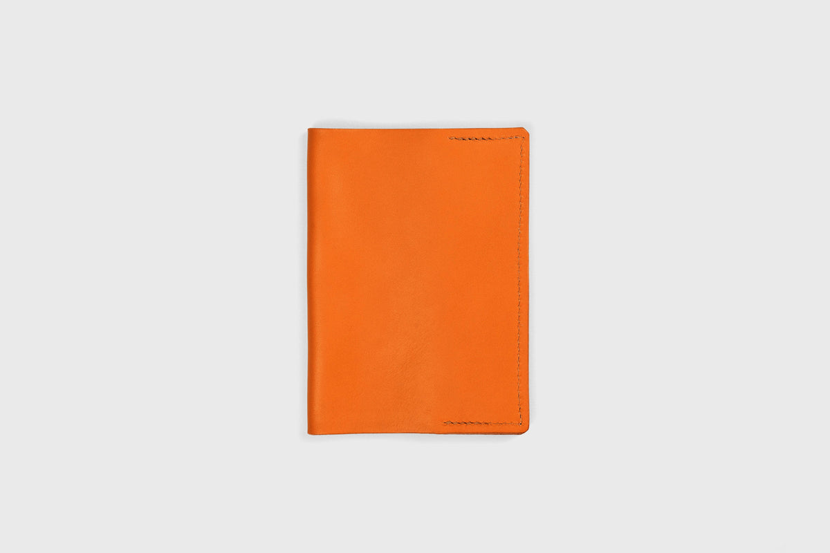 Passport Cover Leather Orange Colour Leather Vegetable Tanned Modern Minimal Design Premium Quality Atelier Madre Manuel Dreesmann Barcelona 2