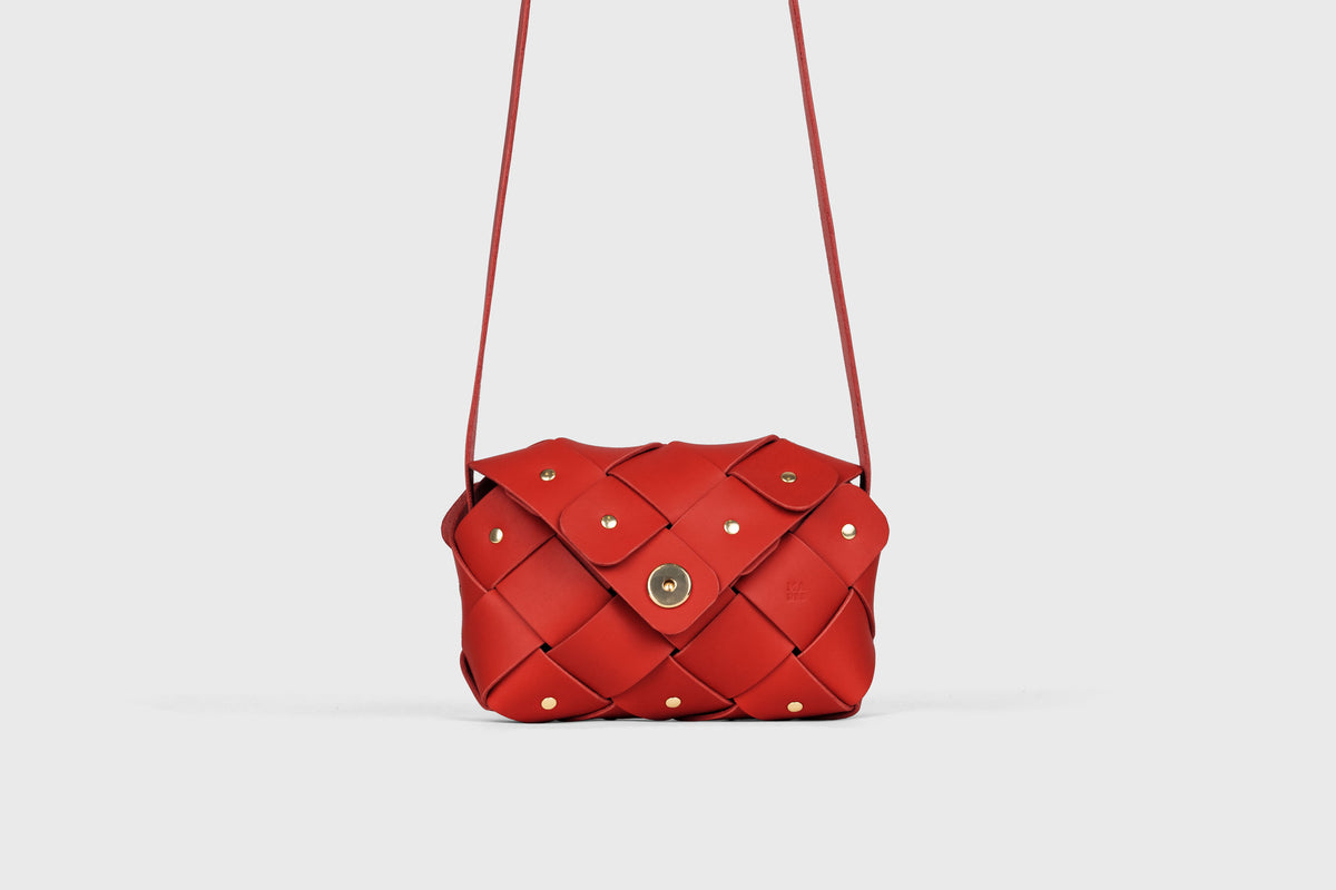 Pine Flap Bag Small Red Leather Atelier Madre Manuel Dreesmann Barcelona Spain 2