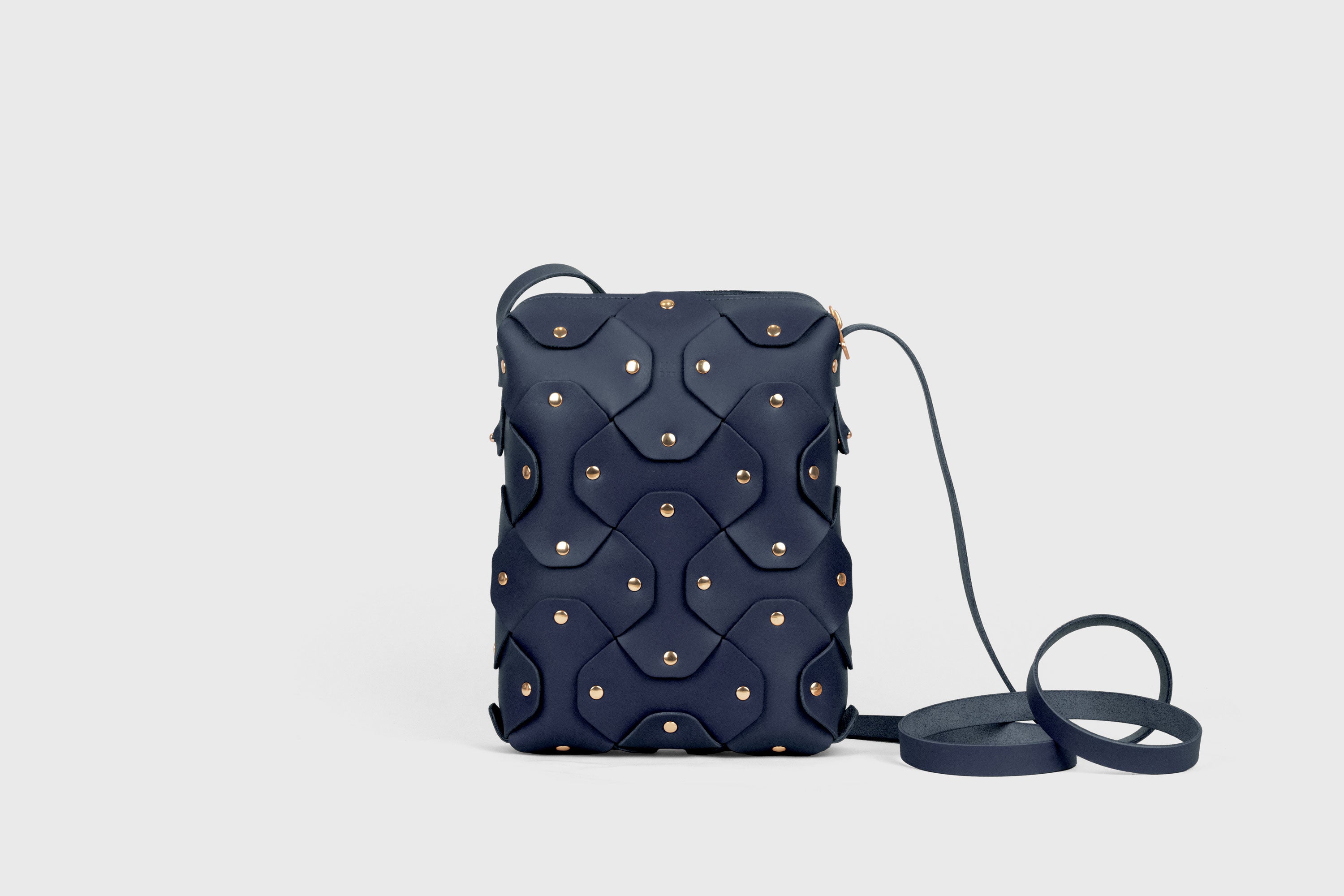 Rivet Bag Tall, Marine Blue Colour, Vegetable-Tanned Leather, Modern Minimal Design. Premium Quality, Atelier Madre, Manuel-Dreesmann, Barcelona