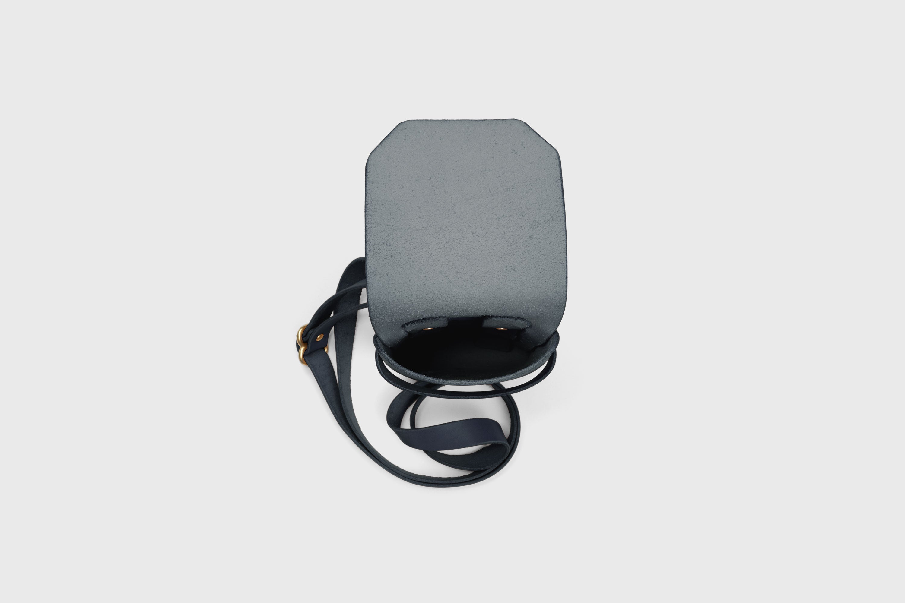 Sling Bag Pouch Leather Marine Blue Color Crossbody Premium Quality Modern Minimalist Independent Designer Atelier Madre Manuel Dreesmann Barcelona Spain