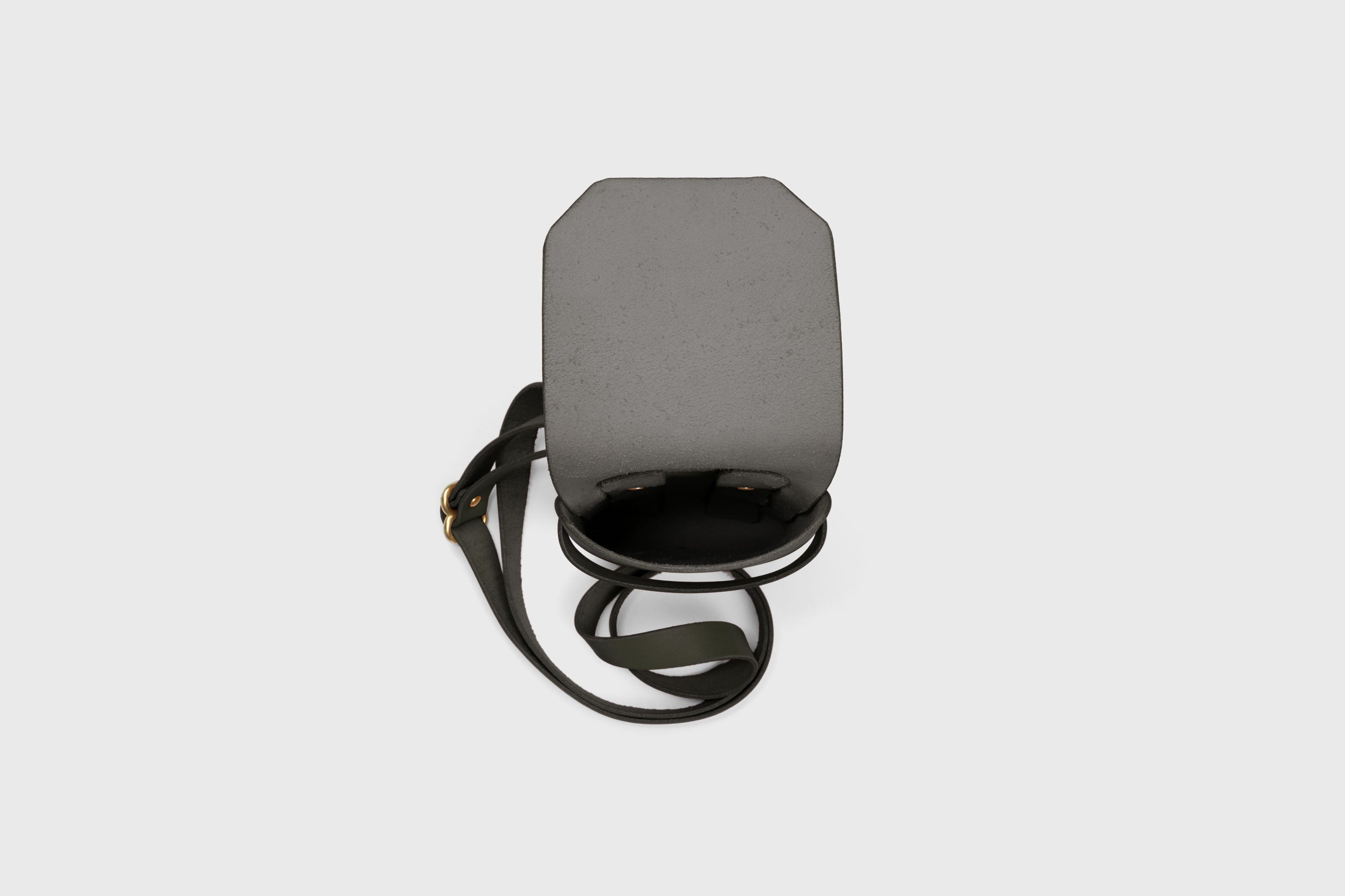 Sling Bag Pouch Leather Olive Green Color Crossbody Premium Quality Modern Minimalist Independent Designer Atelier Madre Manuel Dreesmann Barcelona Spain