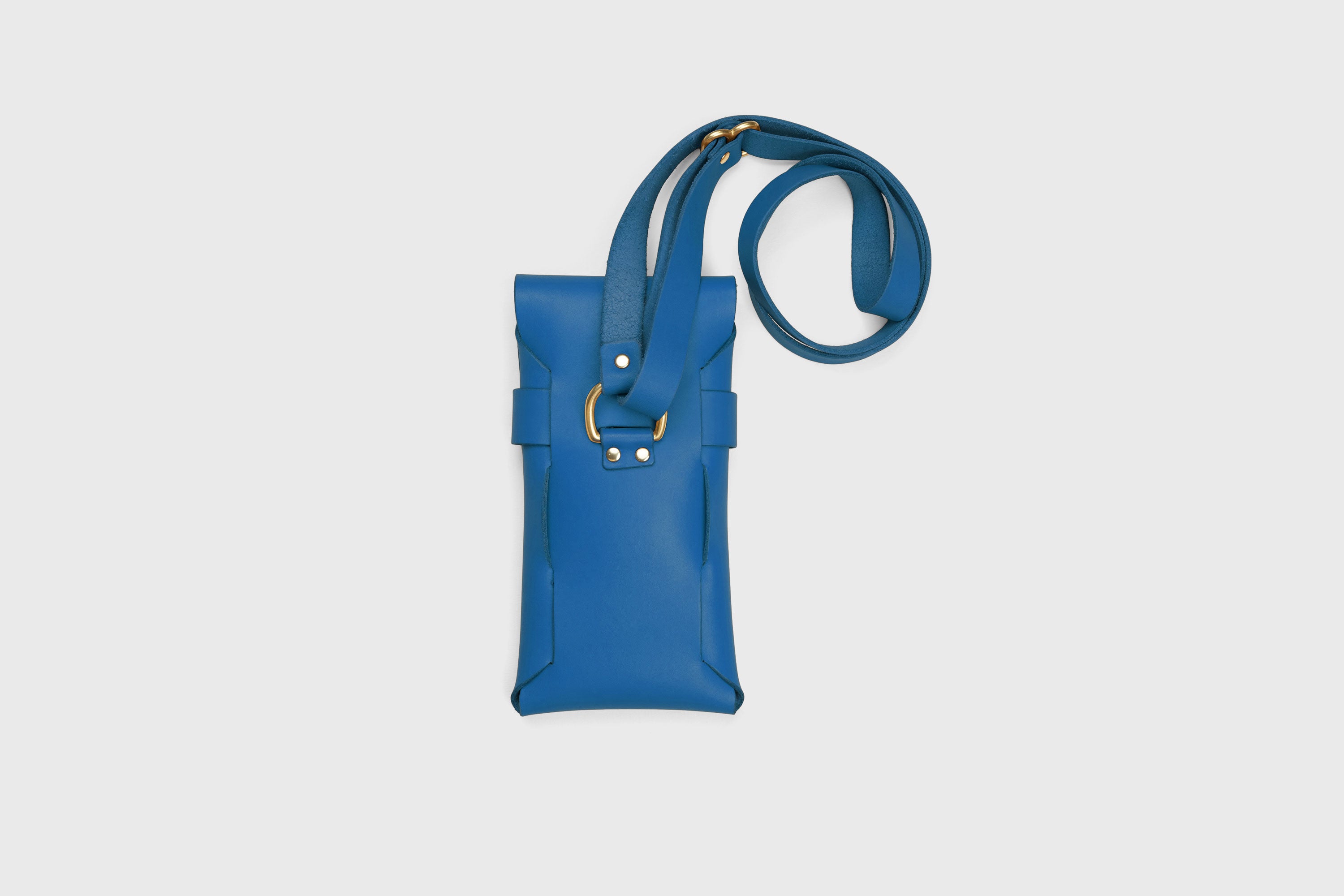 Sling Bag Pouch Leather Royal Blue Color Crossbody Premium Quality Modern Minimalist Independent Designer Atelier Madre Manuel Dreesmann Barcelona Spain
