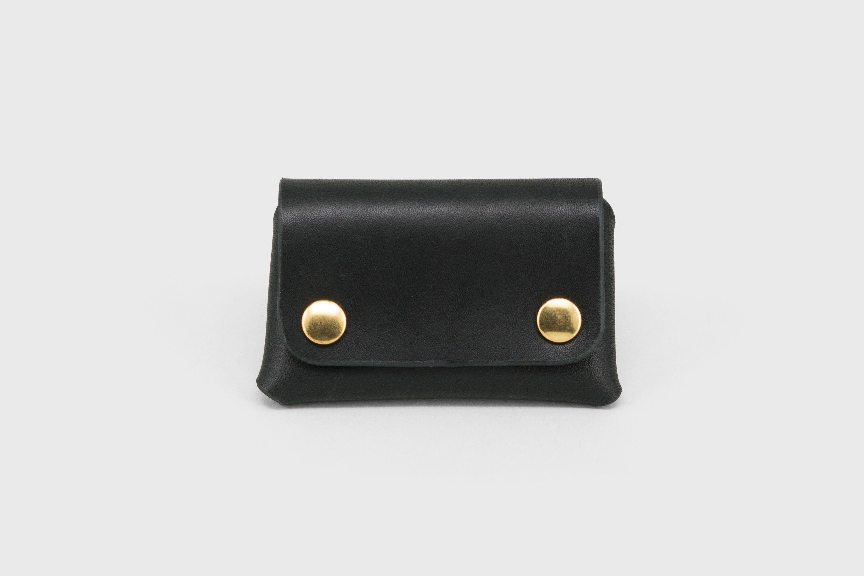 Leather Card Holder with Snap Buttons