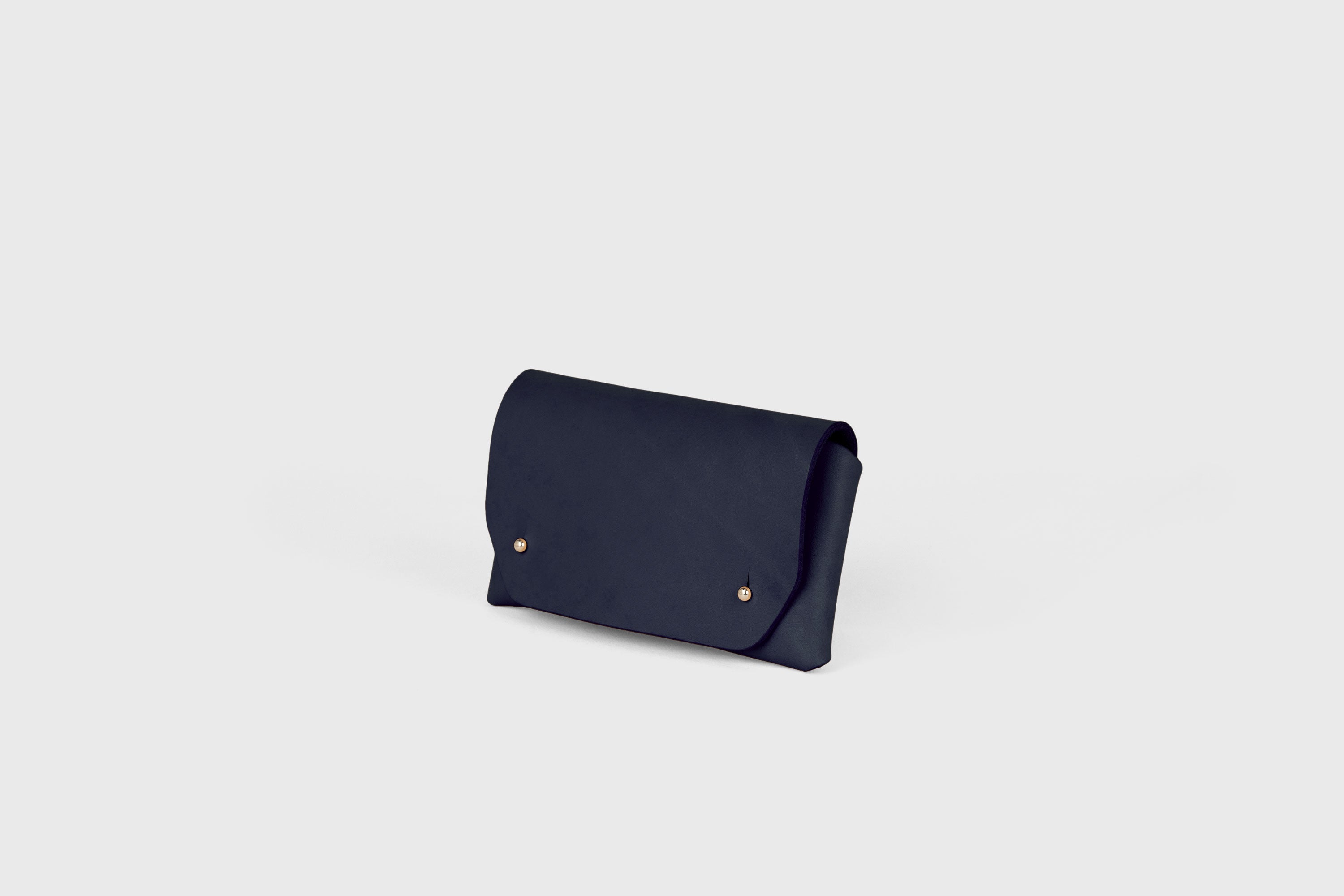 Tobacco Pouch Premium Leather Marine Blue Color Minimalist Design Atelier Madre Manuel Dreesmann Barcelona Spain