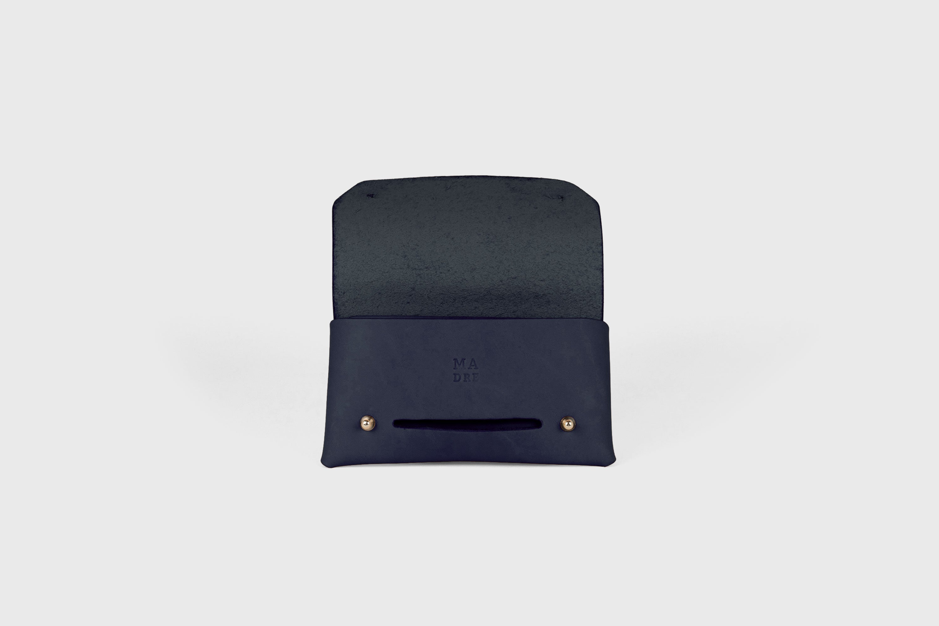 Tobacco Pouch Premium Leather Marine Blue Color Minimalist Design Atelier Madre Manuel Dreesmann Barcelona Spain