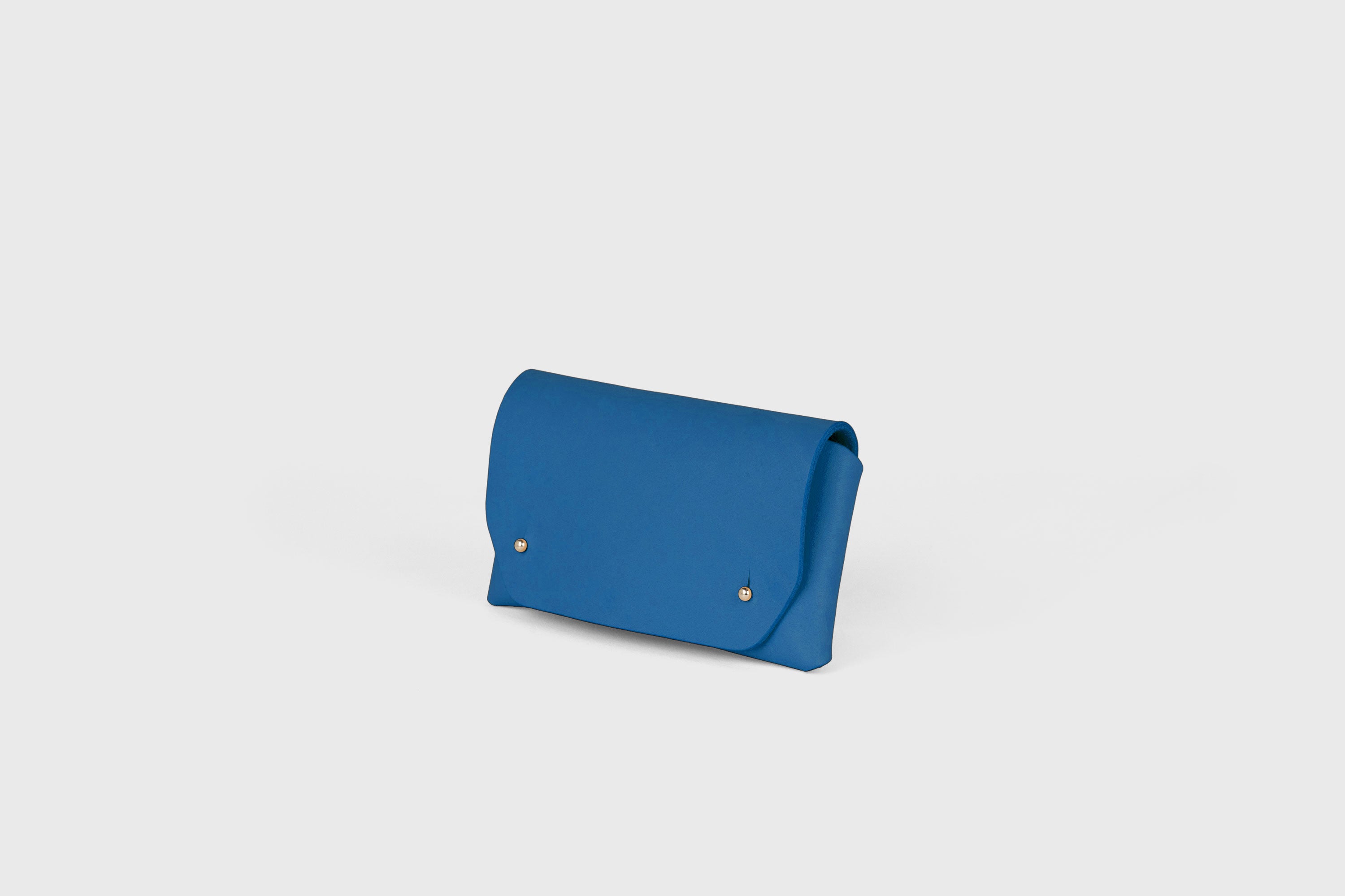 Tobacco Pouch Premium Leather Royal Blue Color Minimalist Design Atelier Madre Manuel Dreesmann Barcelona Spain