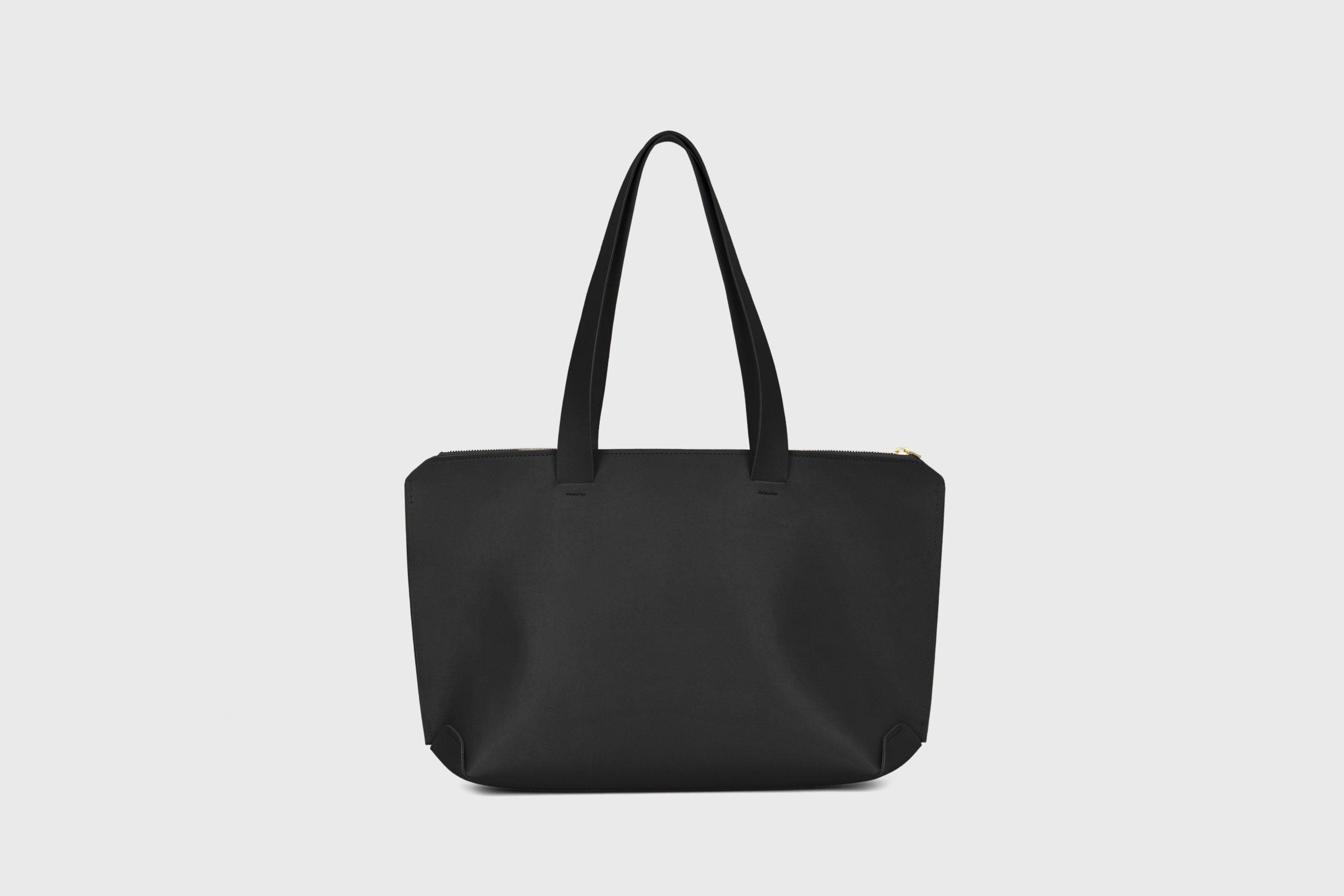 Tote Bag Leather Zipper Black Color Premium Quality Minimalist Design Atelier Madre Manuel Dreesmann Barcelona Spain
