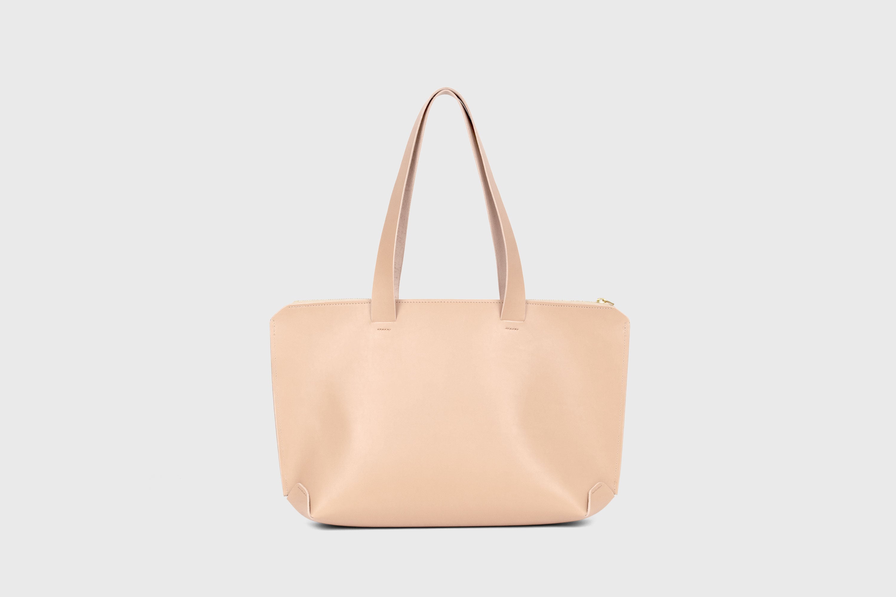 Tote Bag Leather Zipper Natural Color Premium Quality Minimalist Design Atelier Madre Manuel Dreesmann Barcelona Spain