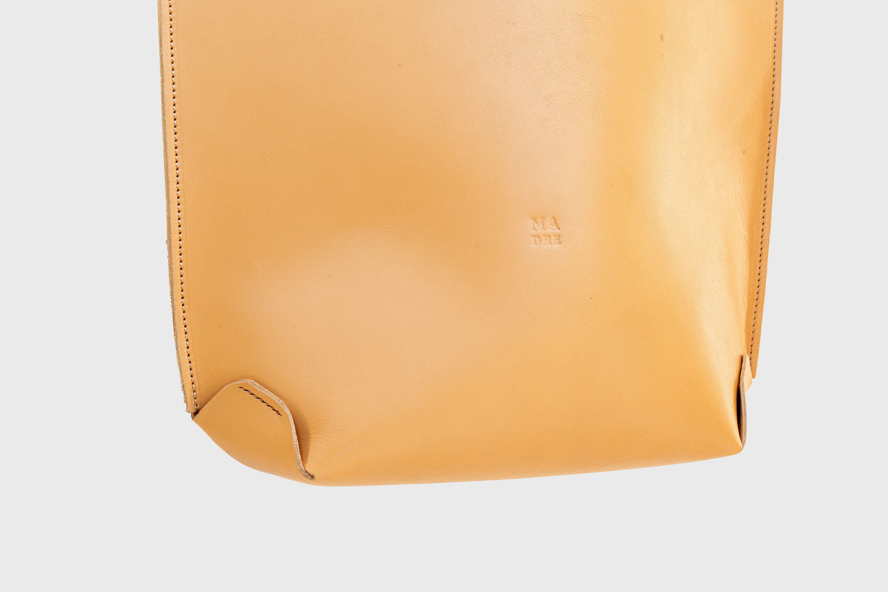 Tote Bag Long Brown Color Leather Bag Vegetable Tanned Leather Exclusive Quality Craftsmanship Handmade Design By Manuel Dreesmann Atelier Madre Barcelona Spain