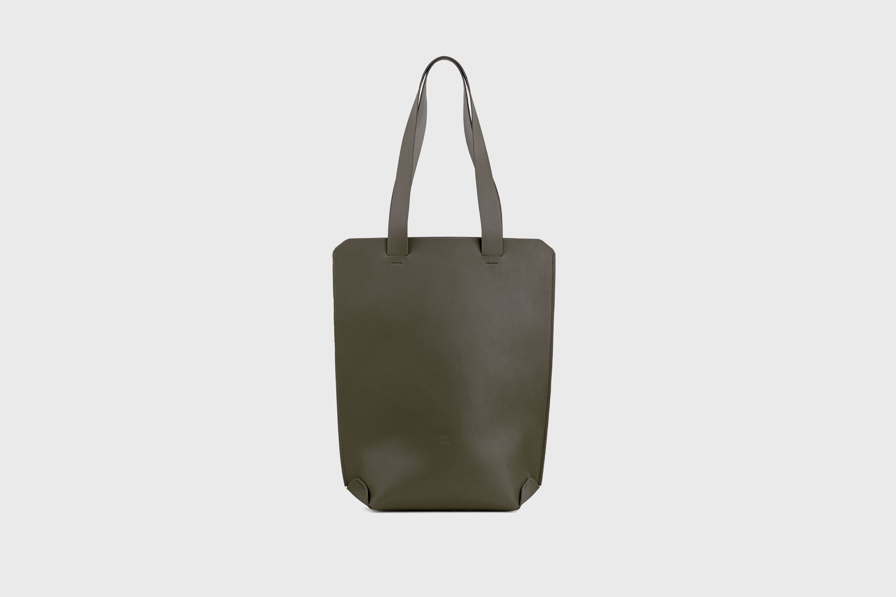 Tote Bag Long Olive Green Color Leather Bag Vegetable Tanned Leather Exclusive Quality Craftsmanship Handmade Design By Manuel Dreesmann Atelier Madre Barcelona Spain