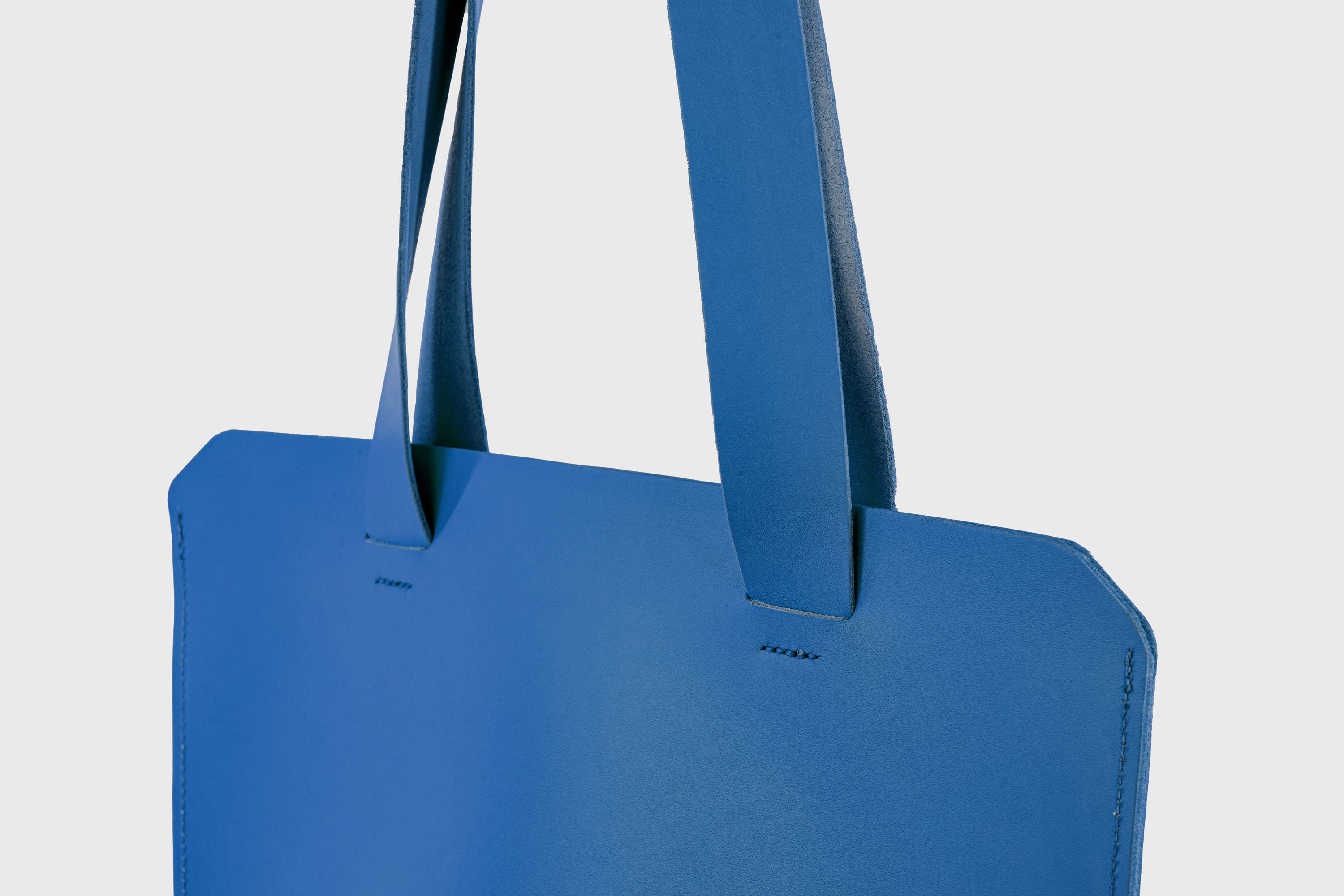 Tote Bag Long Royal Blue Color Leather Bag Vegetable Tanned Leather Exclusive Quality Craftsmanship Handmade Design By Manuel Dreesmann Atelier Madre Barcelona Spain