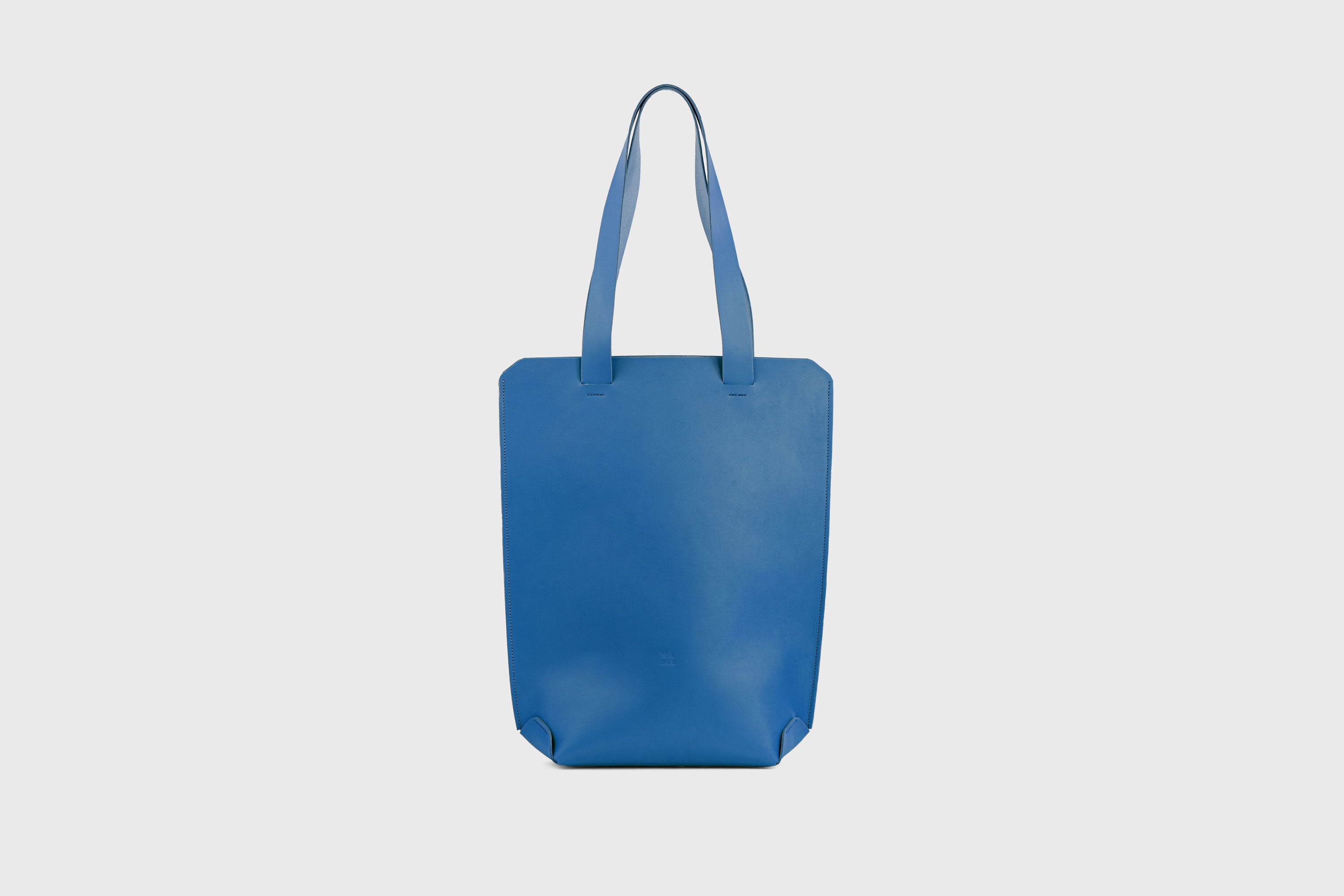 Tote Bag Long Royal Blue Color Leather Bag Vegetable Tanned Leather Exclusive Quality Craftsmanship Handmade Design By Manuel Dreesmann Atelier Madre Barcelona Spain