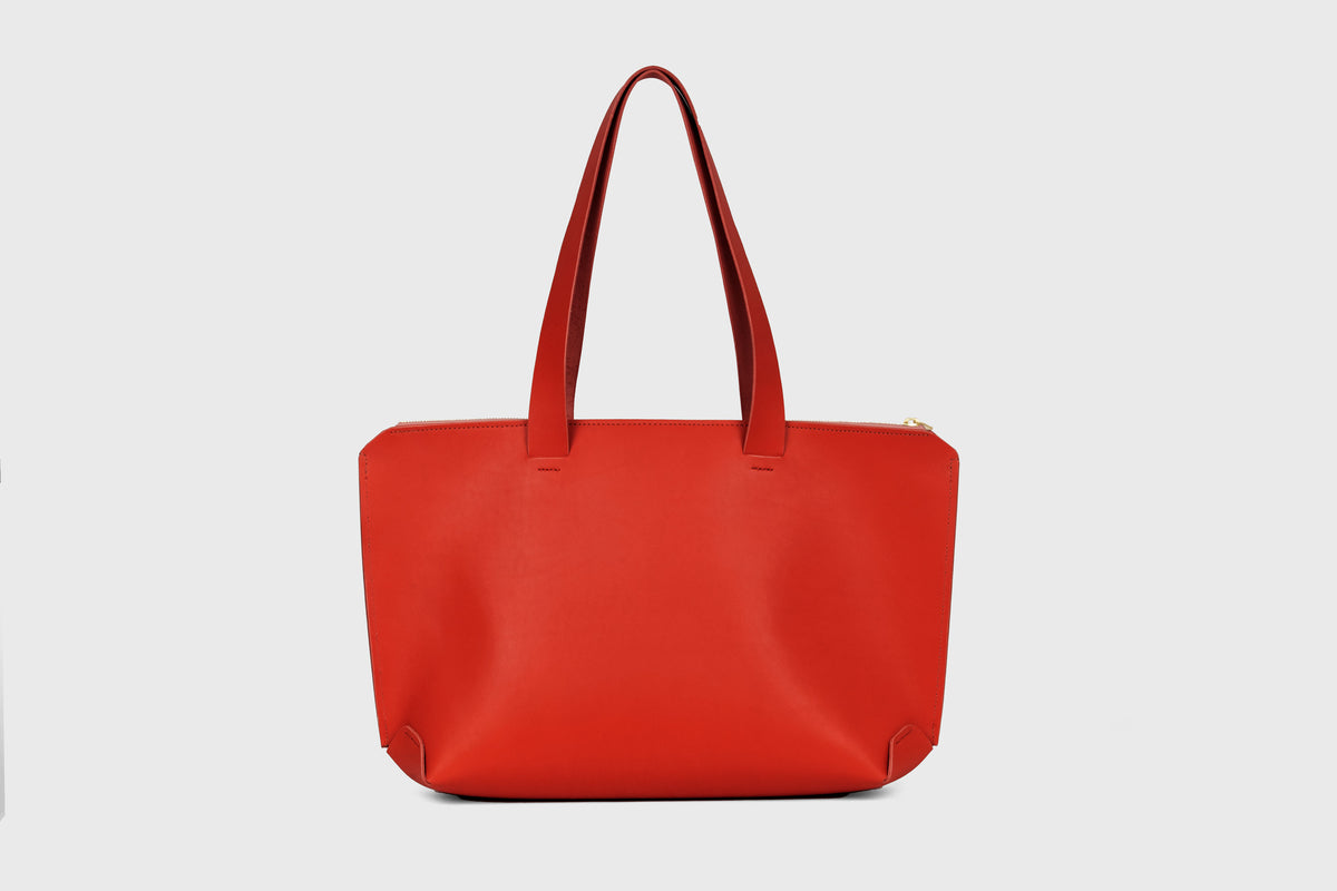 Tote Bag Zipper Red Leather Atelier Madre Manuel Dreesmann Barcelona Spain 2